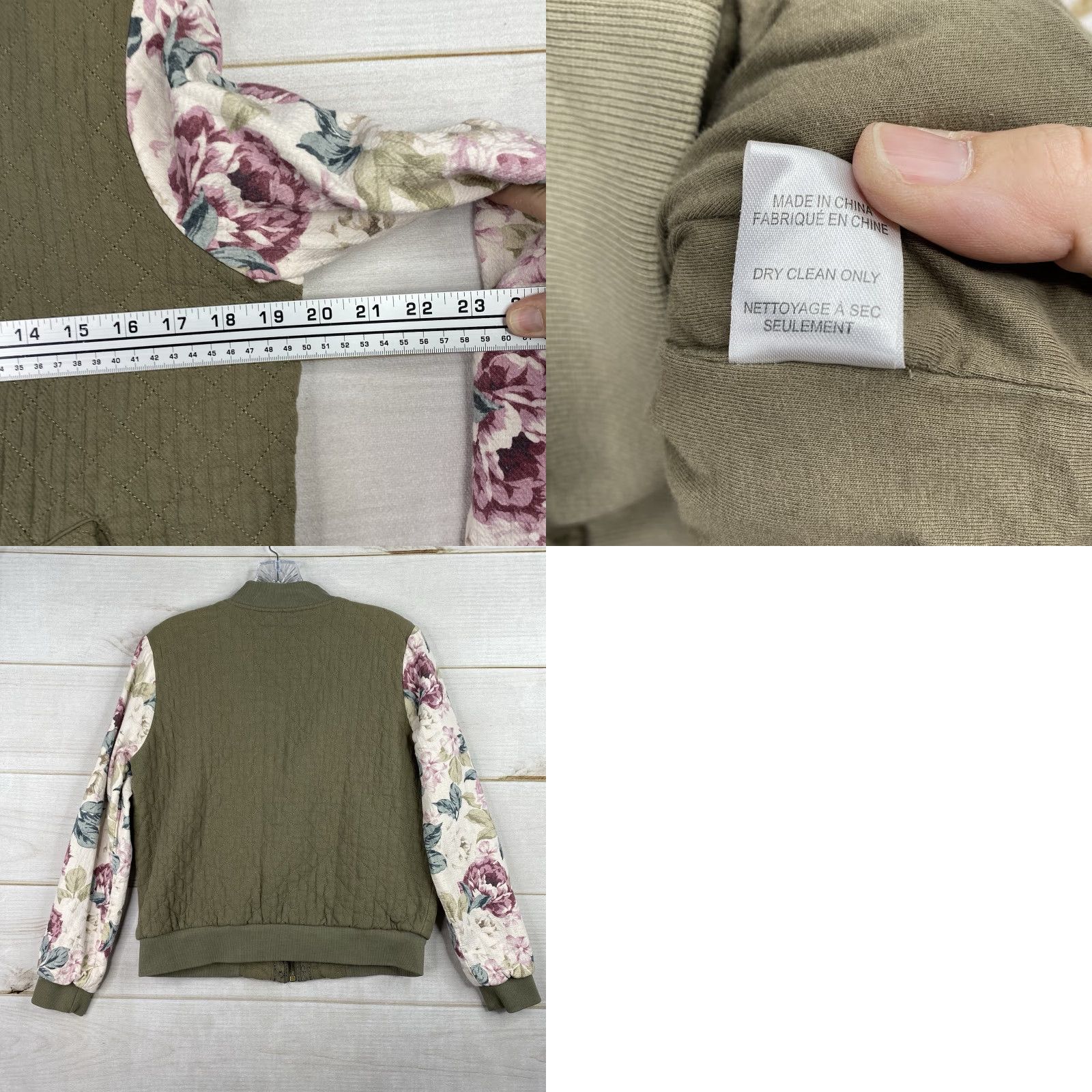 Anthropologie Anthropologie Bomber Jacket Shirt Women S Green Floral Embroidered Boho Saltwater Luxe Vintage No N/A Size S / US 4 / IT 40 - 8 Thumbnail