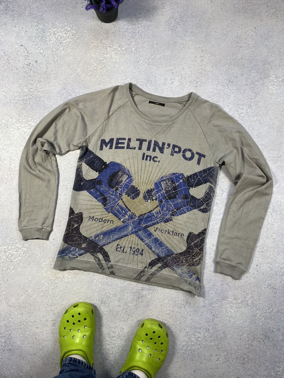 Other Meltin’pot Inc Grey Sweatshirt with Big Logo Size Small Size US S / EU 44-46 / 1 - 1 Thumbnail