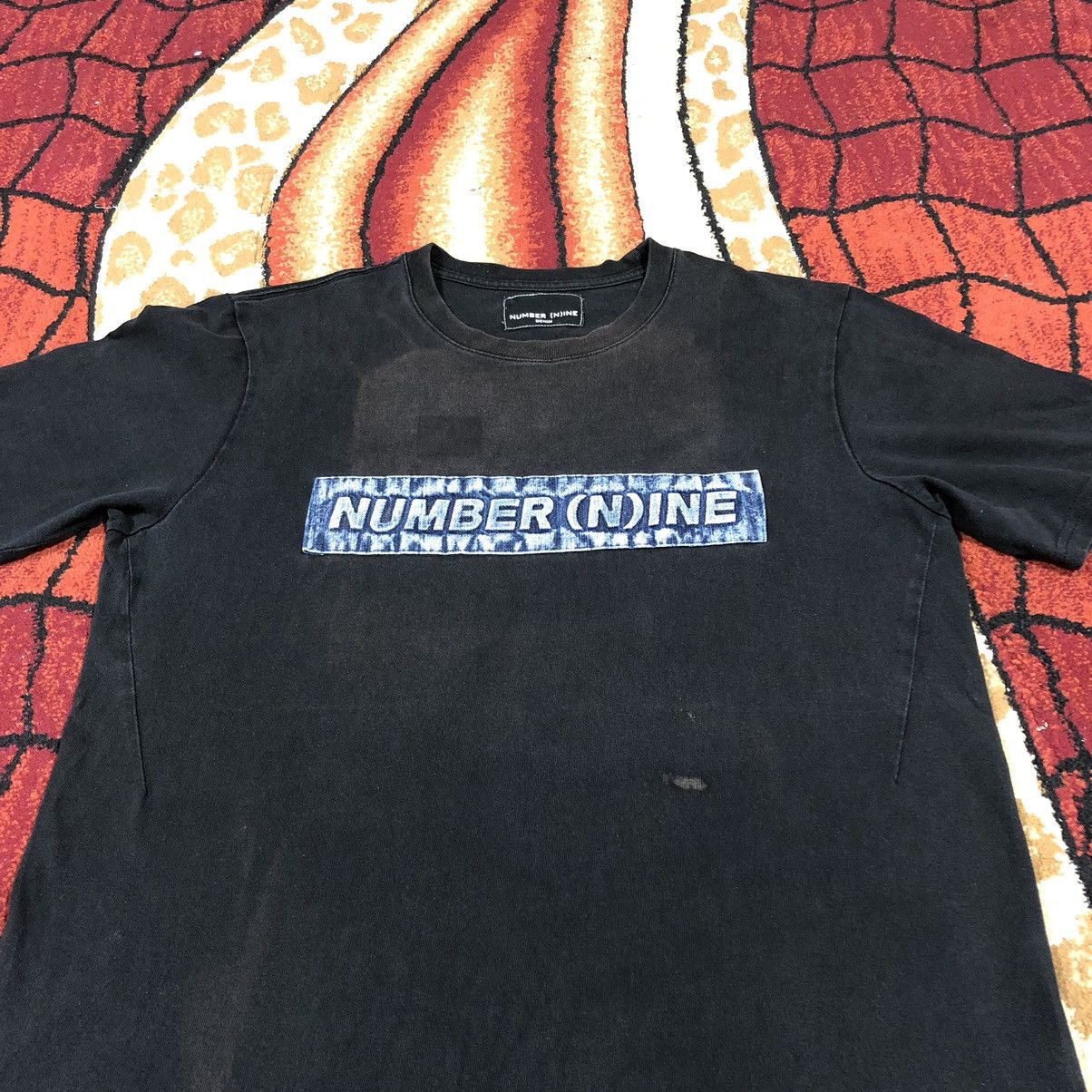 Number (N)ine Vintage NUMBER (N)INE Patch Denim Logo Rare T Shirt Size US L / EU 52-54 / 3 - 8 Thumbnail