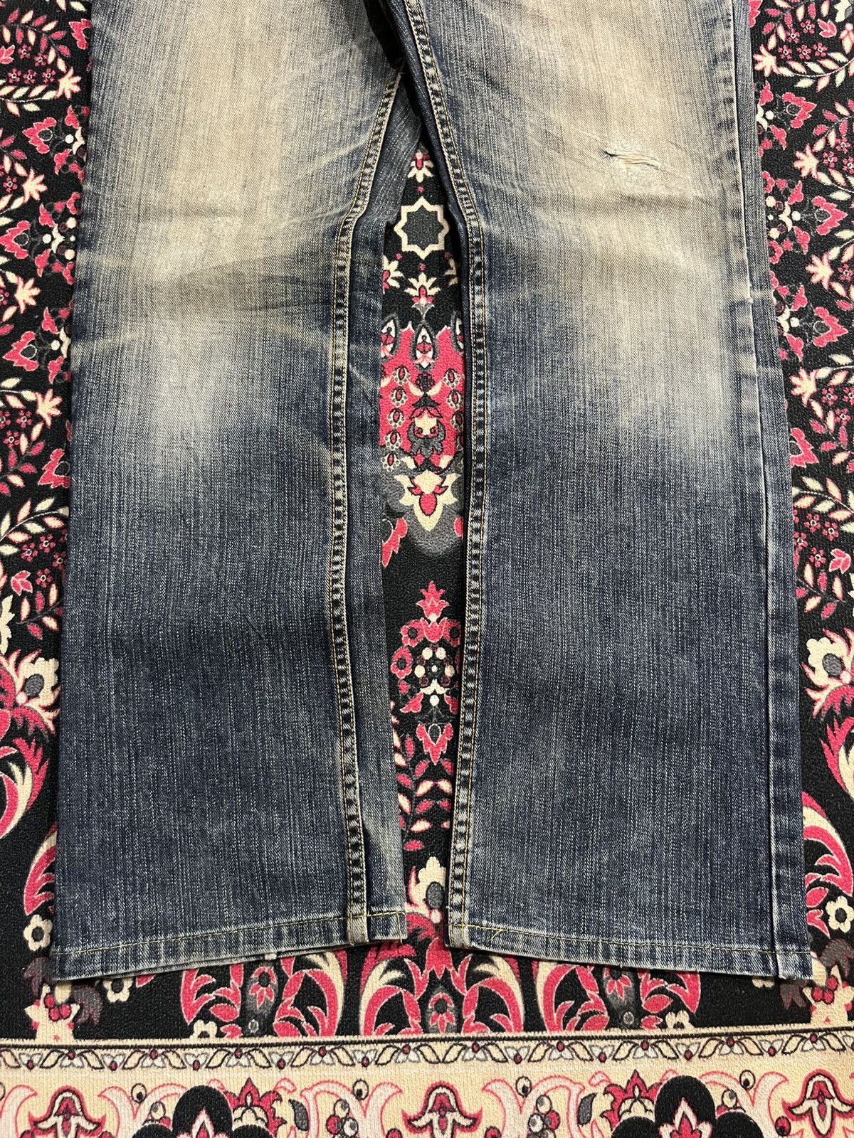 Atelier New Regime Atelier Sab Men Rusty Blue Faded Washed Panel Line Jeans Size US 30 / EU 46 - 9 Thumbnail