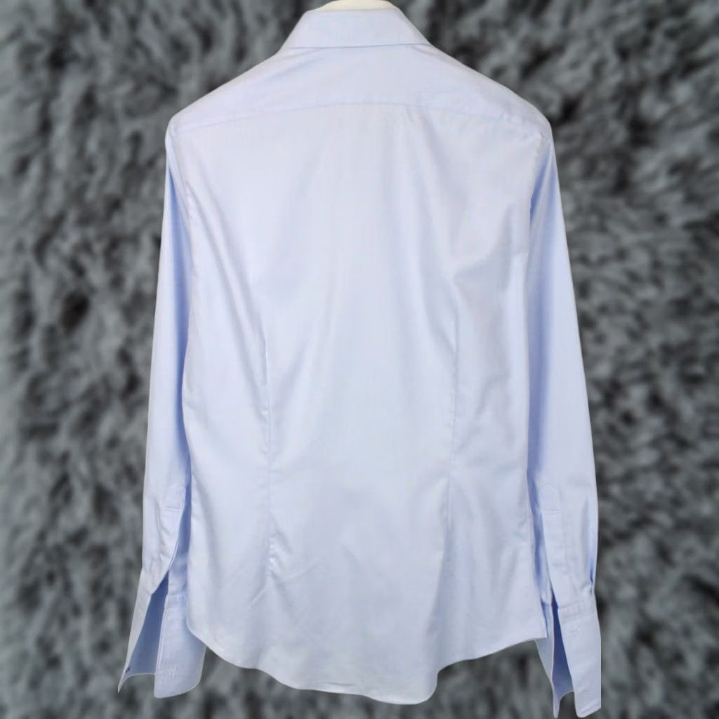 Suitsupply Suitsupply Extra Slim Fit Formal Shirt Blue Cutaway Neck LARGE Mens Shirt Dress Shirt Shirt, Blue, Formal, Business, Long Sleeve, Cotton, Button-Up Size 42R - 1 Thumbnail
