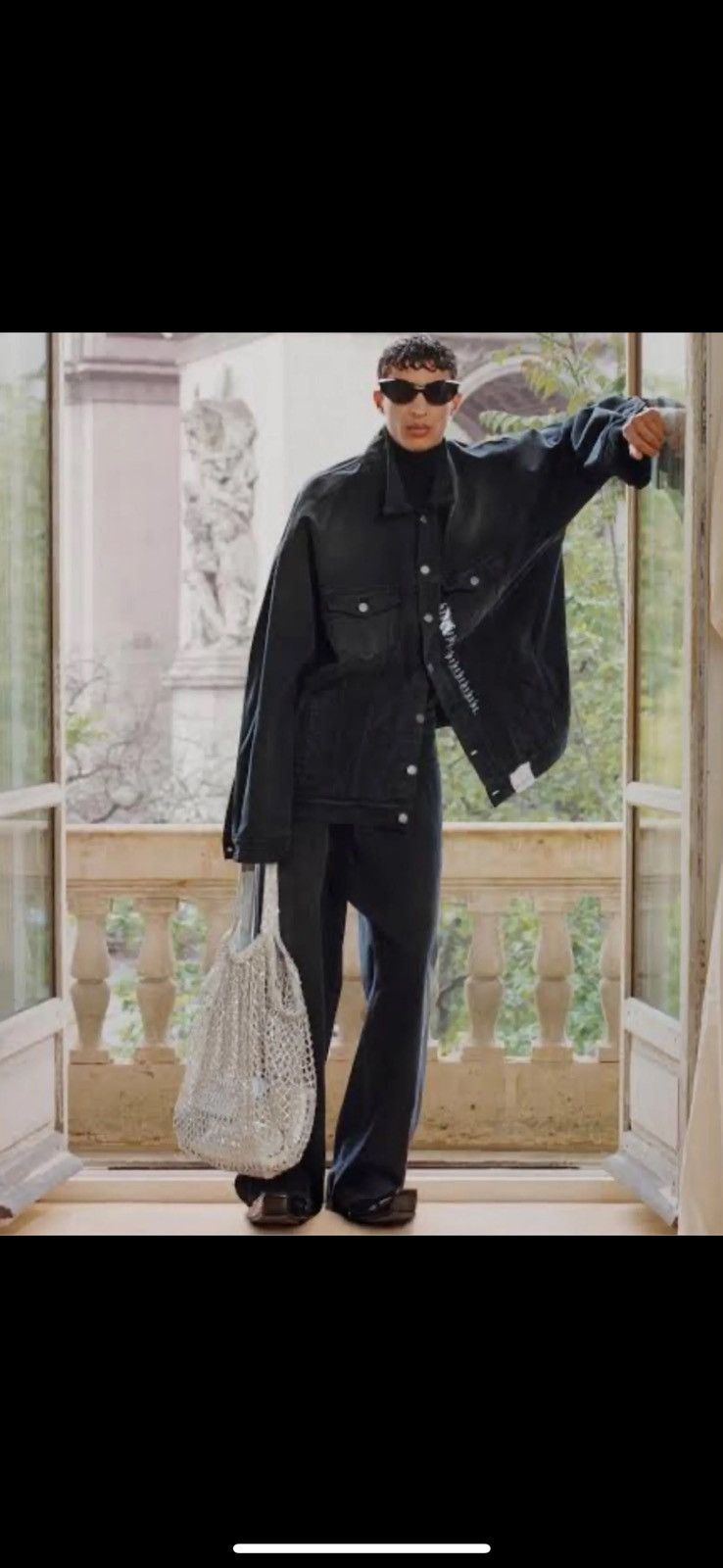 Balenciaga Black baggy denim Size US 31 - 6 Thumbnail