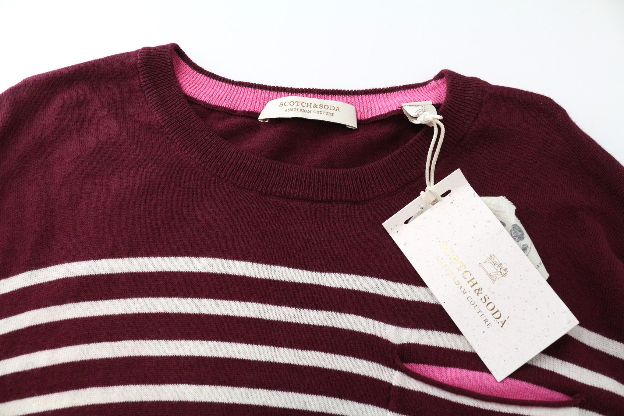 Scotch & Soda AMS COUTURE L Purple Red Cotton Wool Sweatshirt 74894 Size US L / EU 52-54 / 3 - 3 Thumbnail