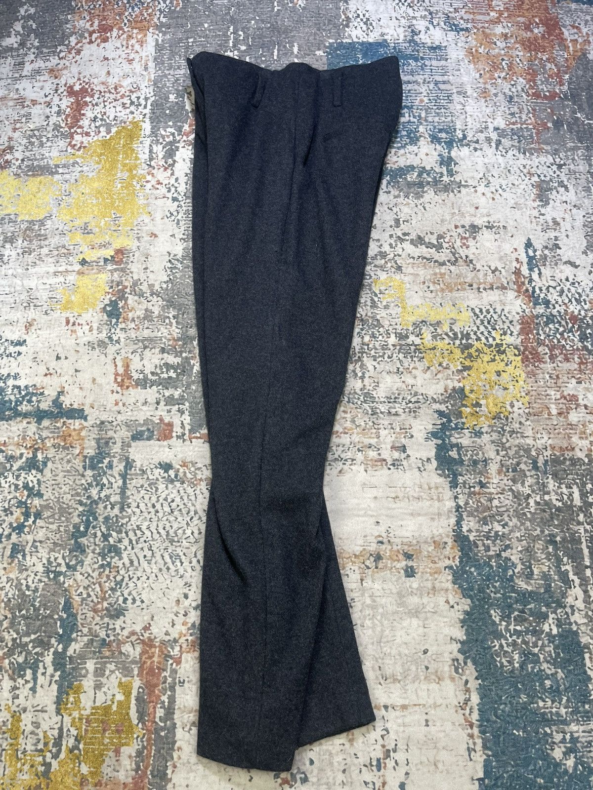 Theory Theory Fit Straigh Leg Belted Flannel Wool Pants Size 27" / US 4 / IT 40 - 2 Thumbnail