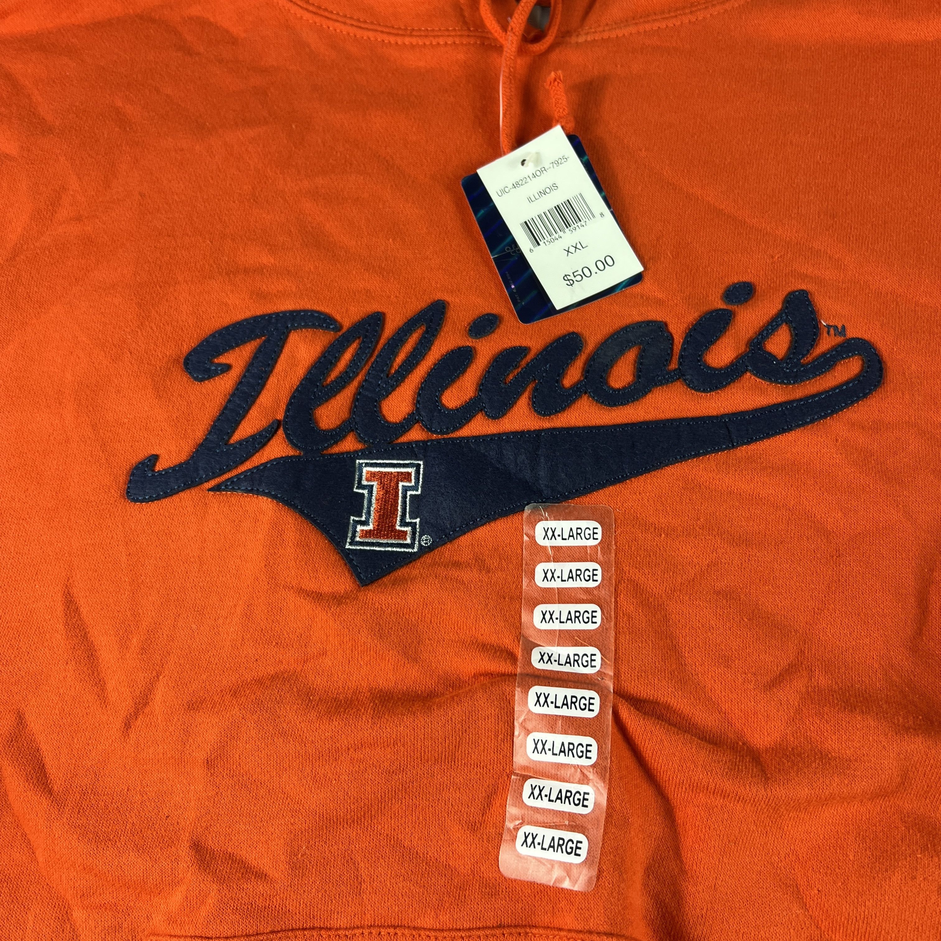 J. America × NCAA Y2K Illinois Fighting Illini Sweatshirt Orange Hoodie Size US XXL / EU 58 / 5 - 4 Thumbnail