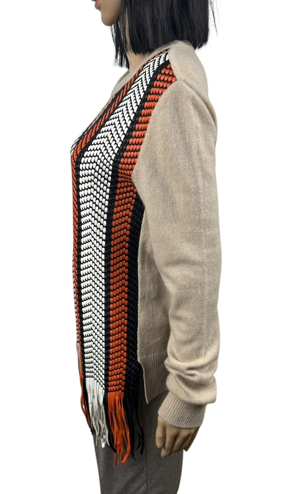 Tory Burch Tory Burch Sweater Wool Cashmere Leather Front Woven size M Size M / US 6-8 / IT 42-44 - 8 Thumbnail