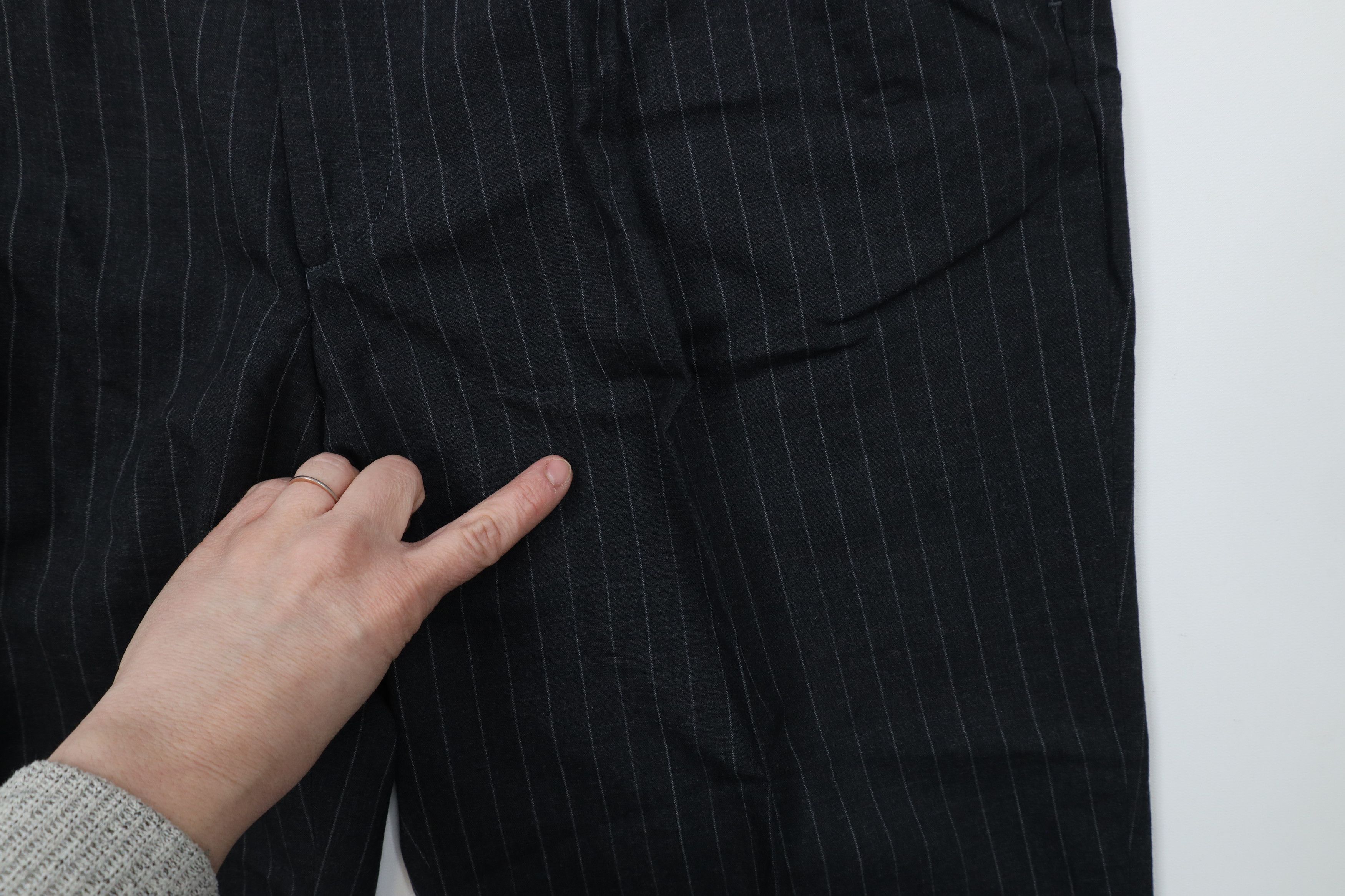 Lands' End × Vintage Vintage 90s Lands End Pinstriped Wide Leg Chino Pants USA Size US 36 / EU 52 - 5 Thumbnail