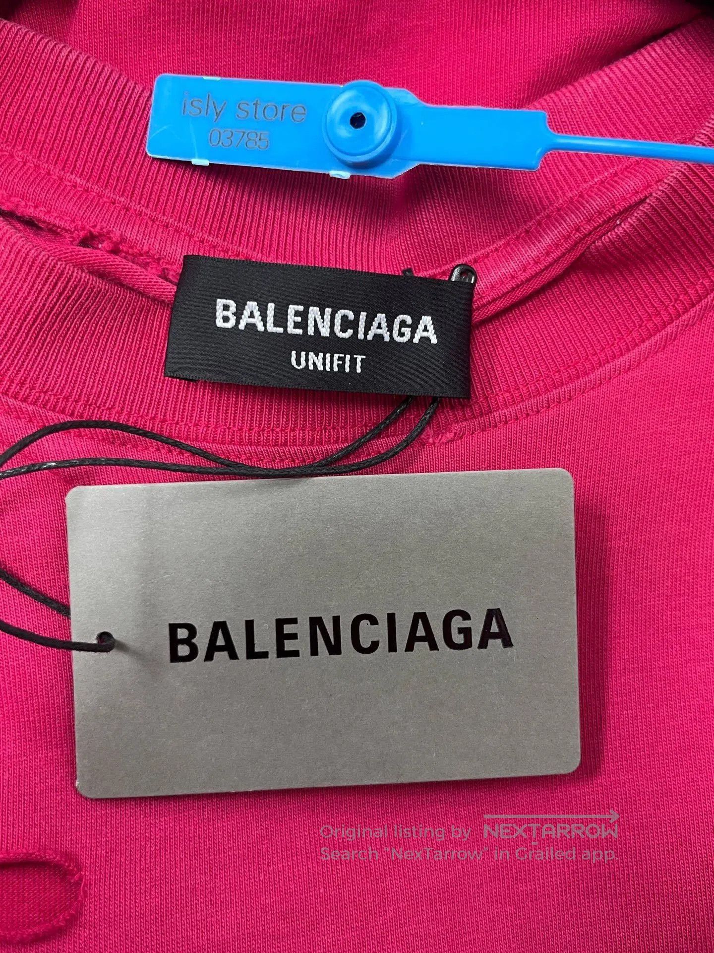 Balenciaga Balenciaga Men's Red Distressed Logo T-shirt. Size US S / EU 44-46 / 1 - 5 Thumbnail