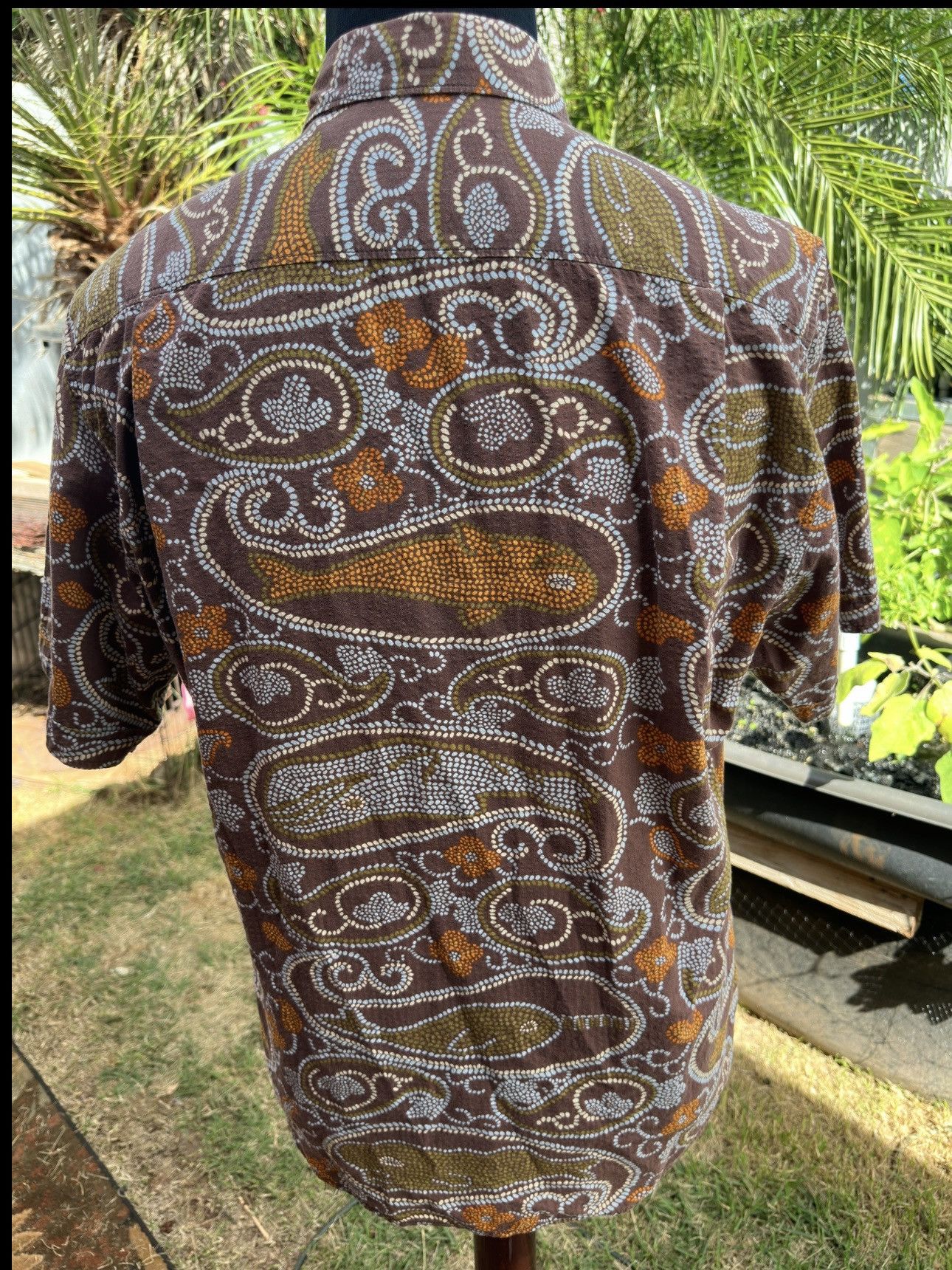 Reyn Spooner PreOwned Reyn Spooner Brown Hawaiian Print Men's Large Size US L / EU 52-54 / 3 - 2 Thumbnail