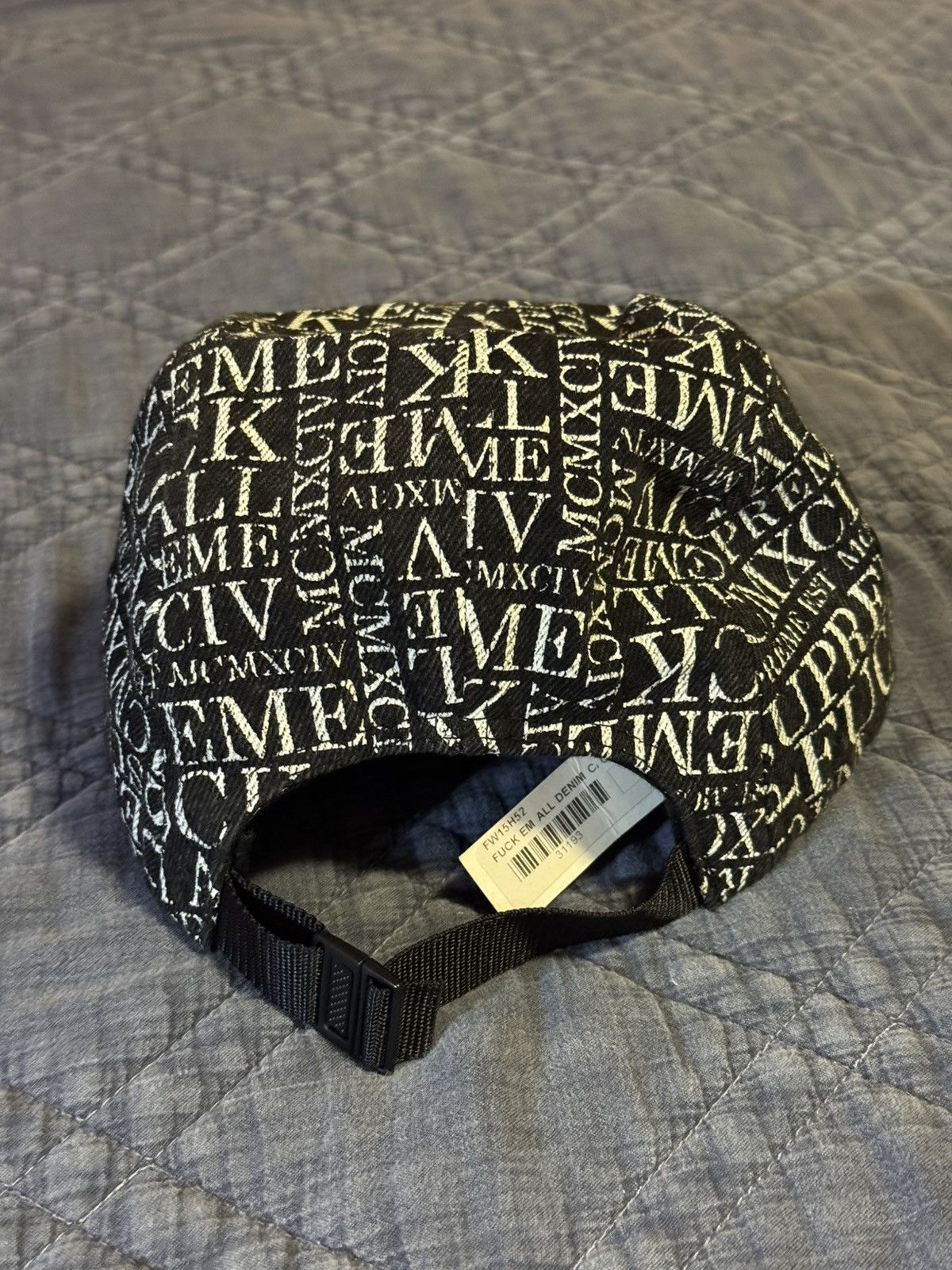 Supreme Supreme Denim Fuck Em All FW 2015 Hat Size ONE SIZE - 3 Thumbnail