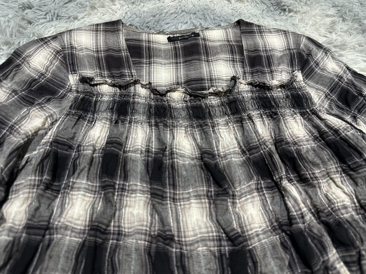 Y's 🔥Vintage Y’s For Living Yohji Yamamoto Plaid Blouse Wrinkled Size M / US 6-8 / IT 42-44 - 4 Thumbnail