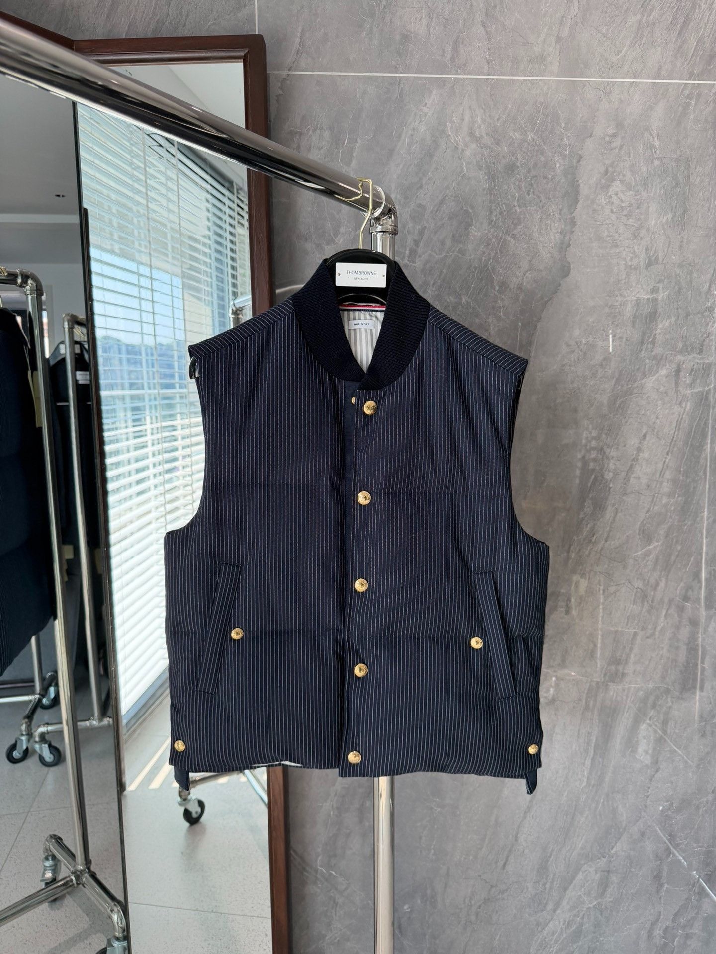 Thom Browne thom browne striped down vest for men Size US M / EU 48-50 / 2 - 1 Thumbnail