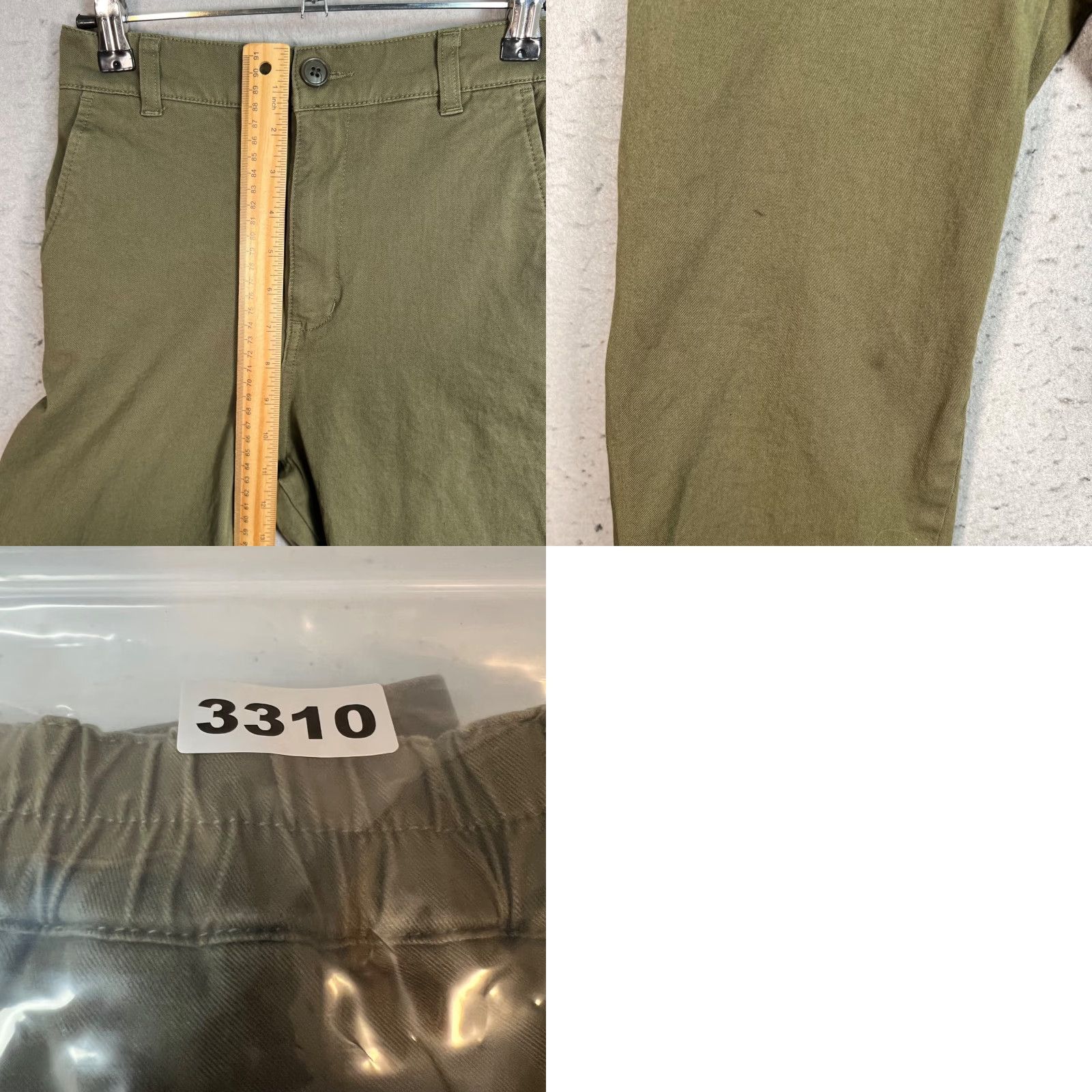 Muji MUJI Womens Small Olive Green High-Waisted Wide-Leg Chino Pants Shirt Pant? Size 42" / US 20 - 8 Thumbnail
