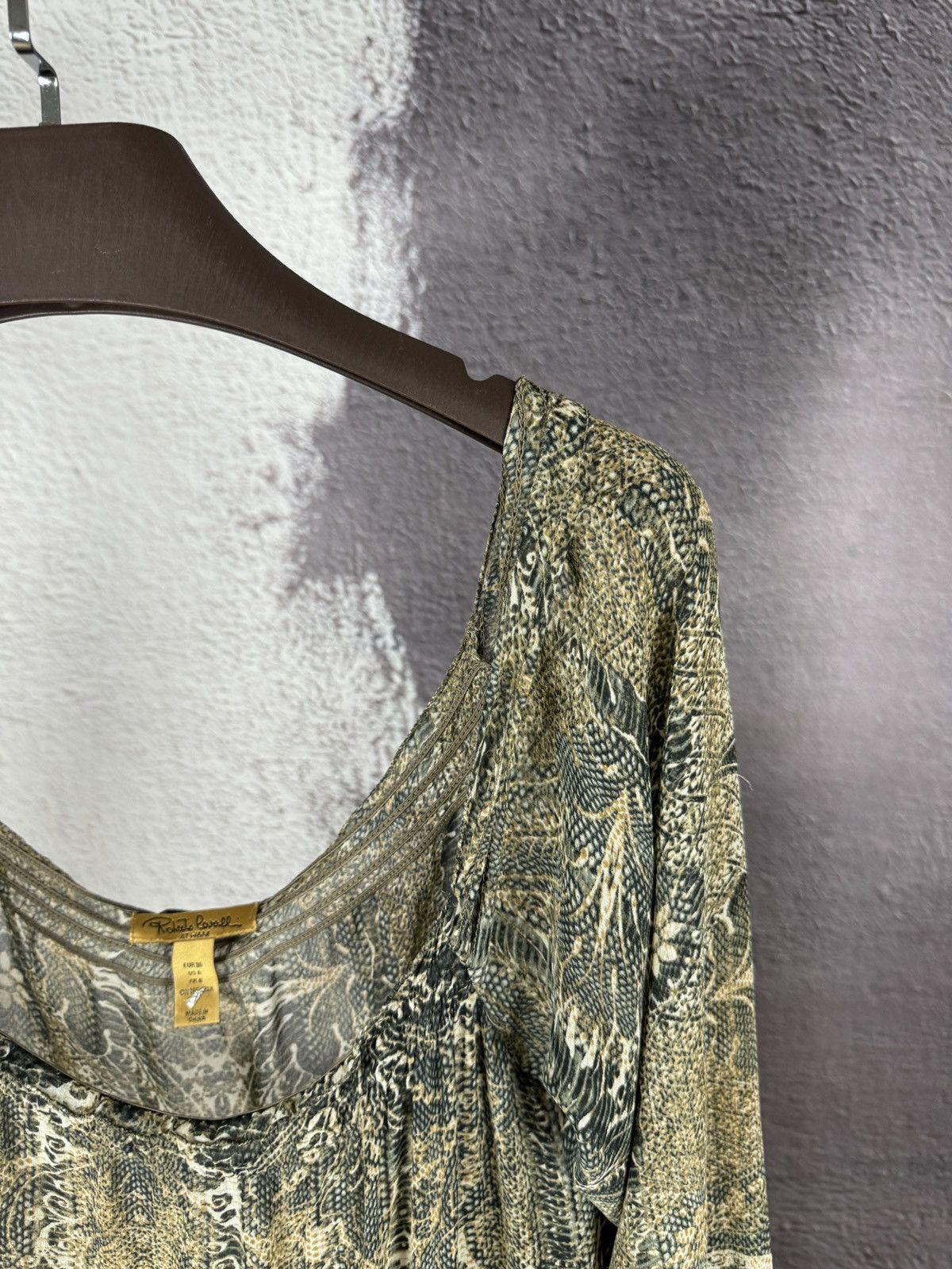 H&M Roberto Cavalli at H&M Shoulderless Dress Silk Ornament Size M / US 6-8 / IT 42-44 - 10 Thumbnail