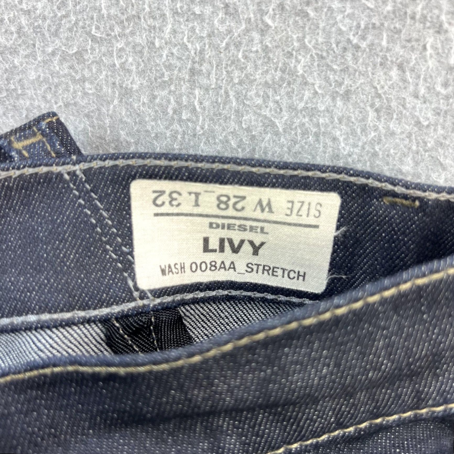 Diesel Diesel LIVY Jeans Womens 28 Blue Dark Wash Skinny Stretch Denim Classic Size 28" / US 6 / IT 42 - 6 Thumbnail