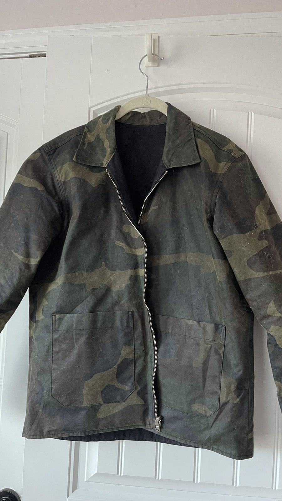 Engineer Jacket, reversible camo and black canvas