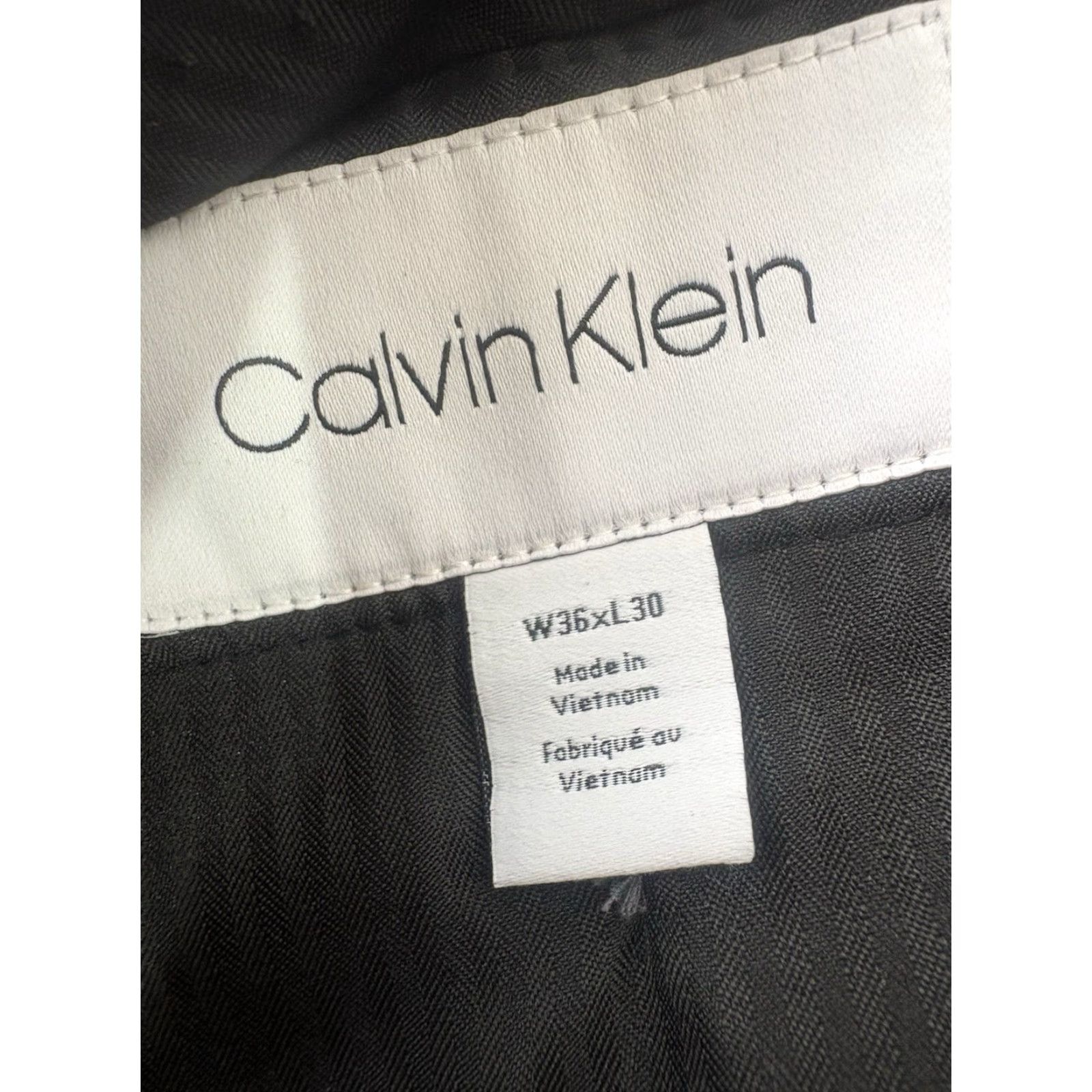 Calvin Klein Calvin Klein Slim Fit Stretch Dress Pants Men’s 36x30 Gray Size US 36 / EU 52 - 7 Thumbnail