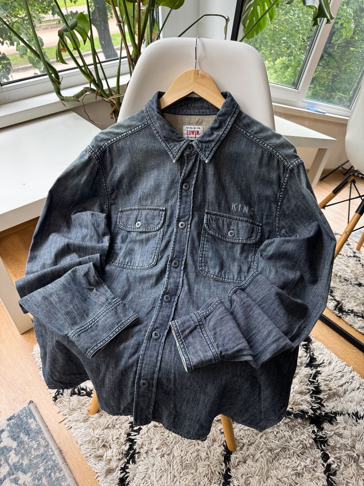 Edwin × Japanese Brand Edwin King jeans shirt size L 🇯🇵 Size US L / EU 52-54 / 3 - 1 Thumbnail