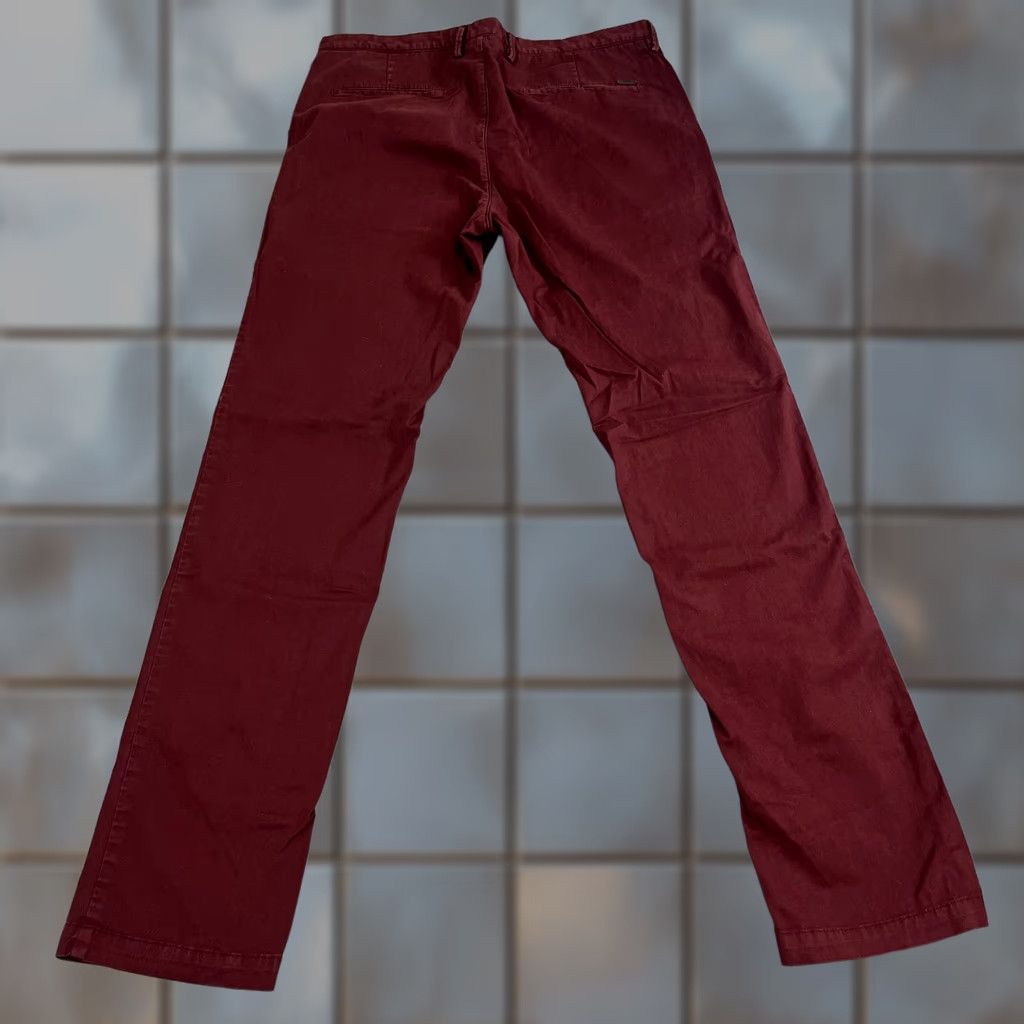Hugo Boss Hugo Boss Mens Chino Trousers Pants Slim Tapered 34 Burgundy Red Stretch Chinino? No — keep original words only. Size US 34 / EU 50 - 1 Thumbnail