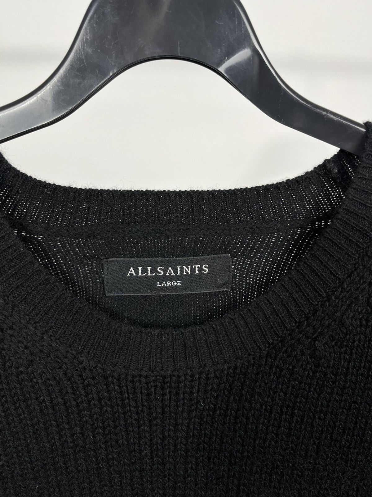 Allsaints AllSaints black wool blend Arley crew knit sweater L Size US L / EU 52-54 / 3 - 4 Thumbnail