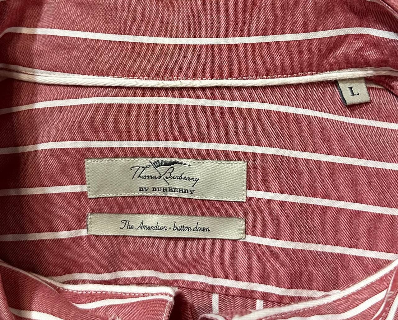 Burberry × Vintage Thomas Burberry vintage Shirt Striped Buttons Up classic Size US L / EU 52-54 / 3 - 6 Thumbnail