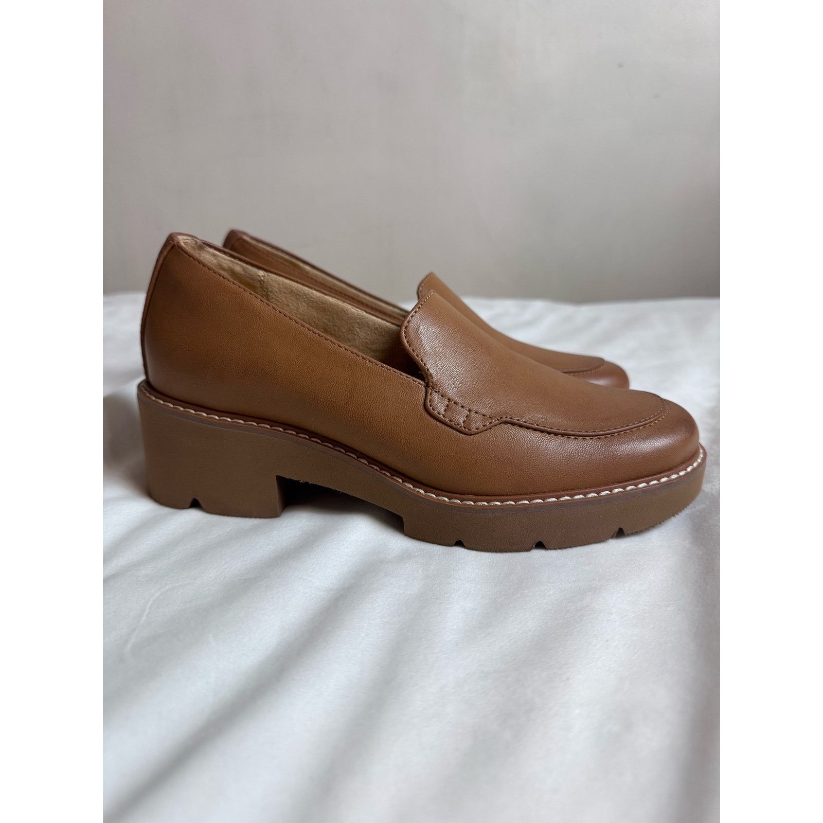 Unknown London Naturalizer Cabaret Lug Soles Cognac Brown Leather Shoes Size US 5.5 / IT 35.5 - 2 Thumbnail