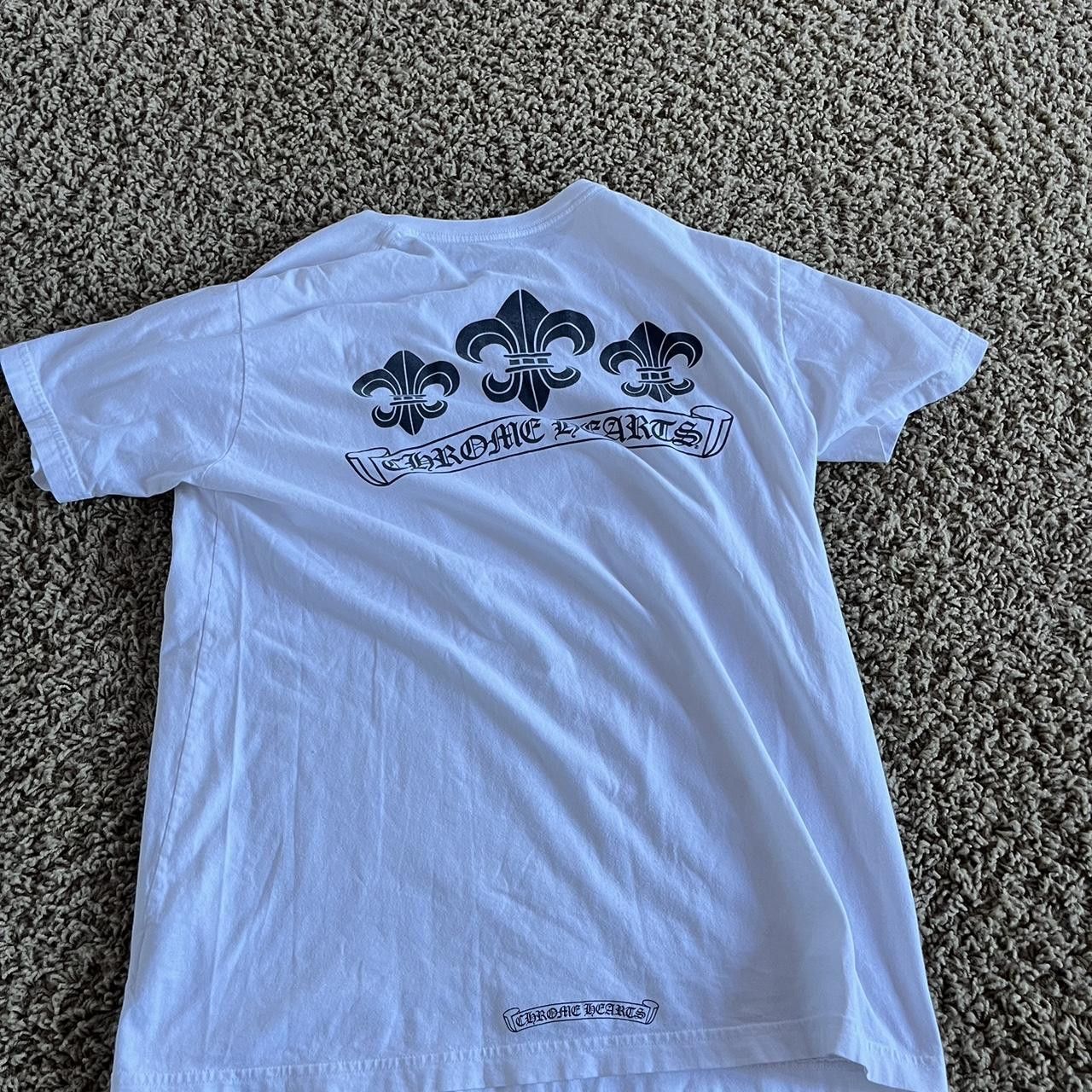 Pre-owned Chrome Hearts Dagger Scroll T-shirt In White