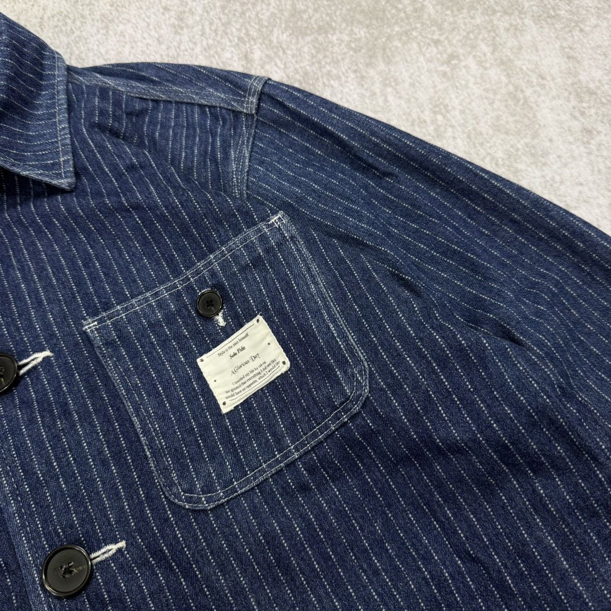 Japanese Brand BlueWaterGarments Hickory wabash core denim japan shirt Size US L / EU 52-54 / 3 - 4 Thumbnail