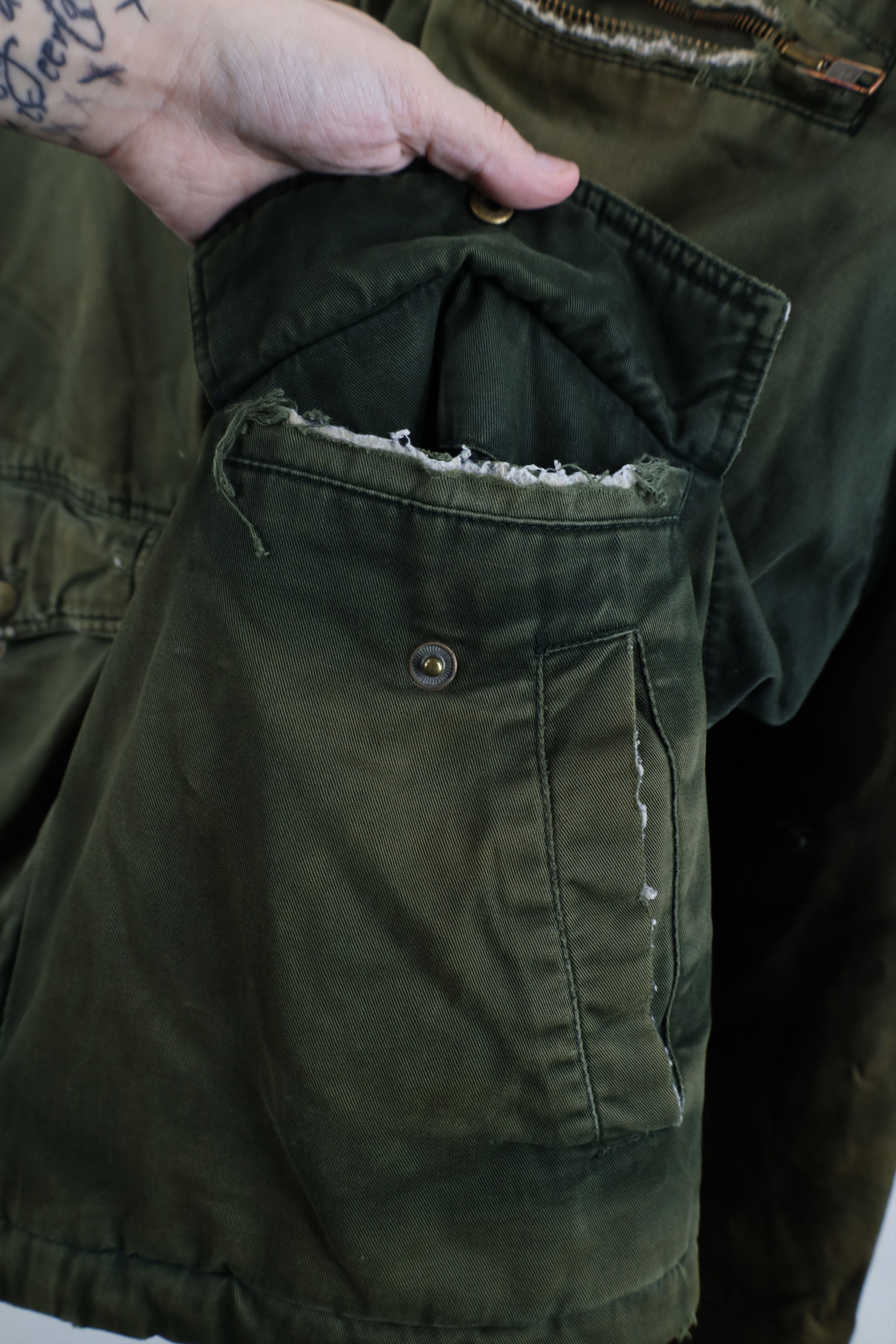 Vintage Vintage 90s Streetwear Flannel Lined Chore Jacket Green Size US XXL / EU 58 / 5 - 7 Thumbnail