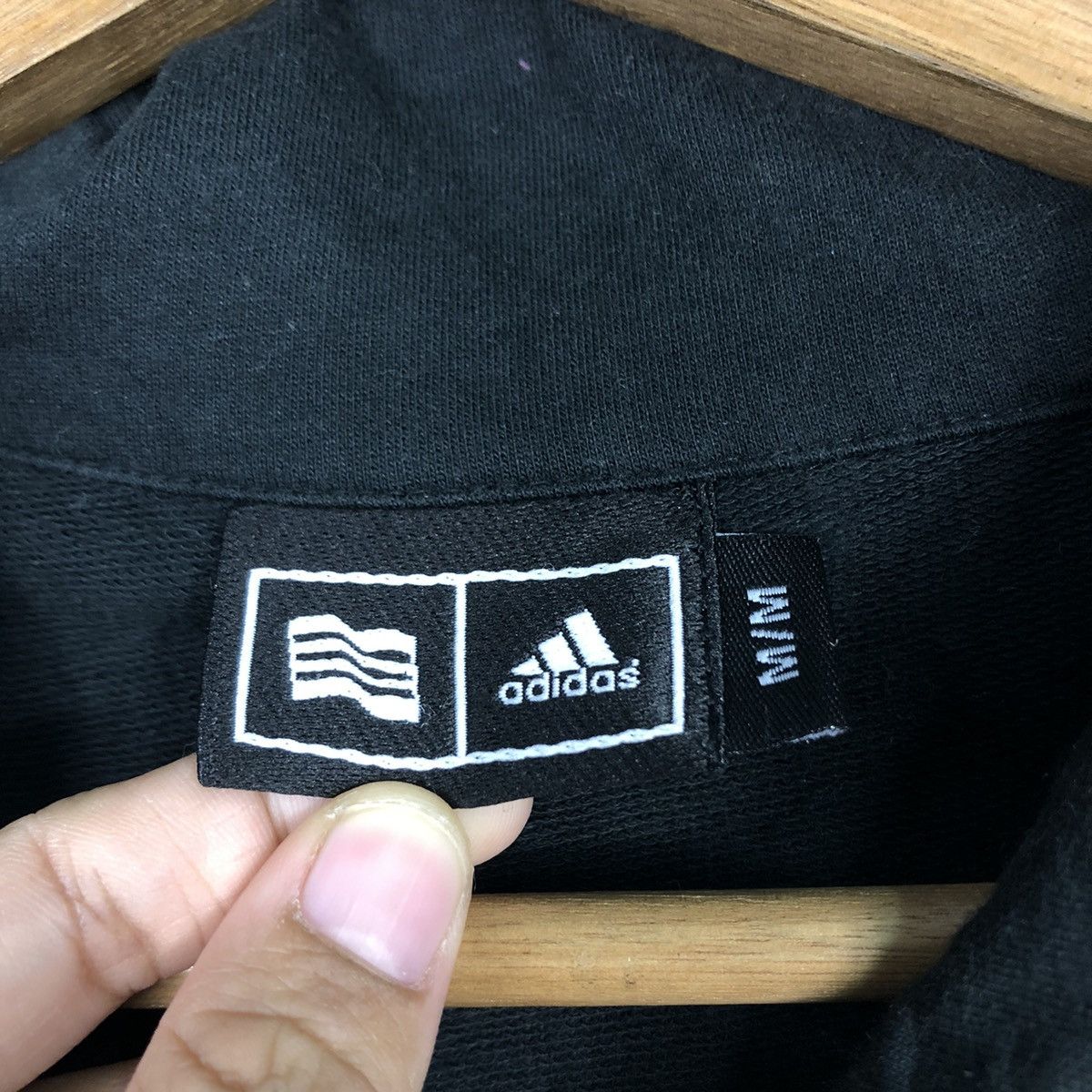 Adidas 📌Rich Black Vintage Chore Zipper Jacket Adidas Size US M / EU 48-50 / 2 - 15 Thumbnail