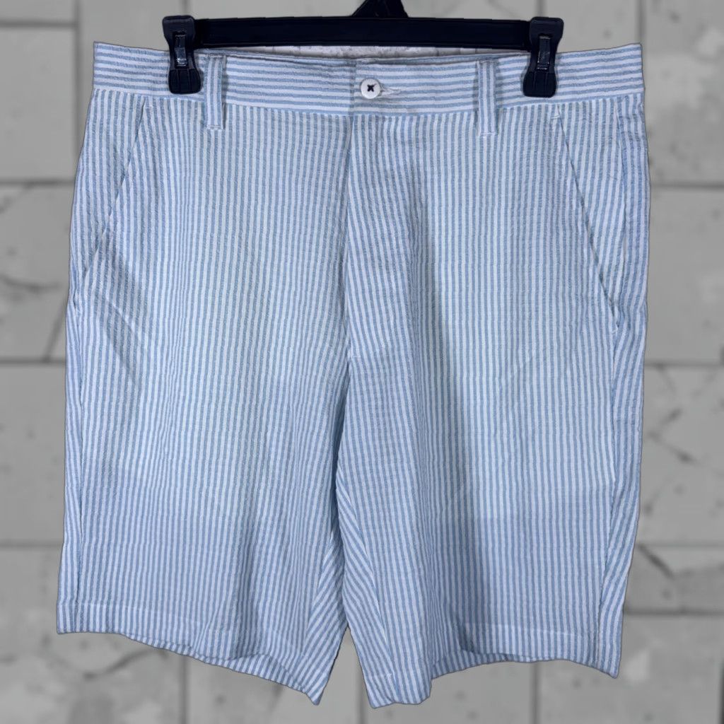 Footjoy FootJoy Shorts Men Size 32 Blue Striped Chino Casual Men’s Size US 32 / EU 48 - 1 Thumbnail