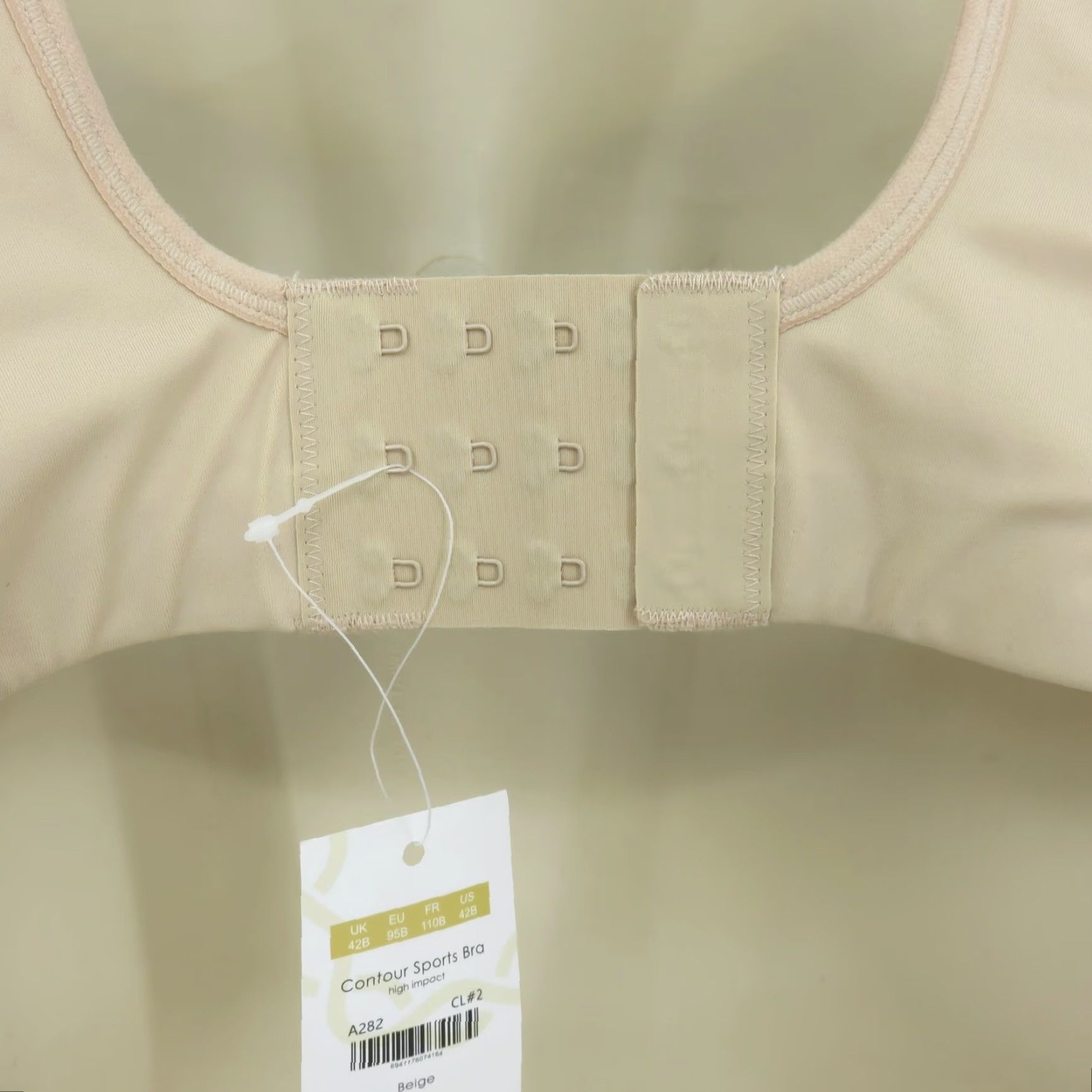 Vintage Delimira 42B A282 Contour Sports Bra High Impact Solid Beige Underwire NEW NWT Size ONE SIZE - 7 Thumbnail