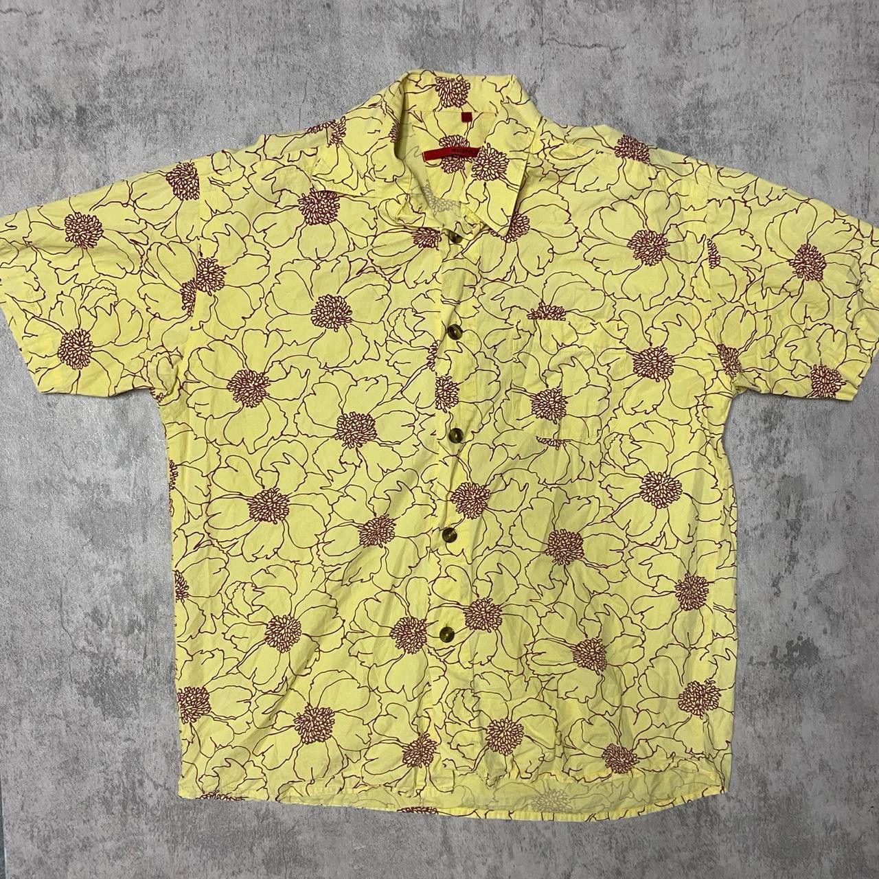 Other Yellow floral button-up shirt with brown accents Size US L / EU 52-54 / 3 - 1 Thumbnail