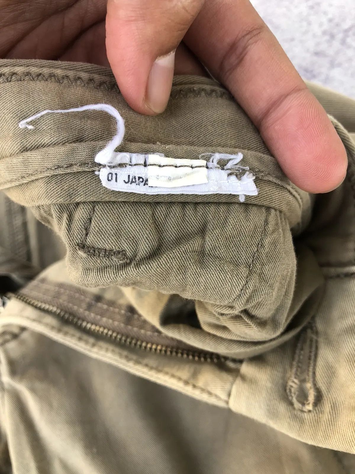 Vintage Faded Olive Cargo Trousers With 6 Pocket Work ware Size US 32 / EU 48 - 9 Thumbnail