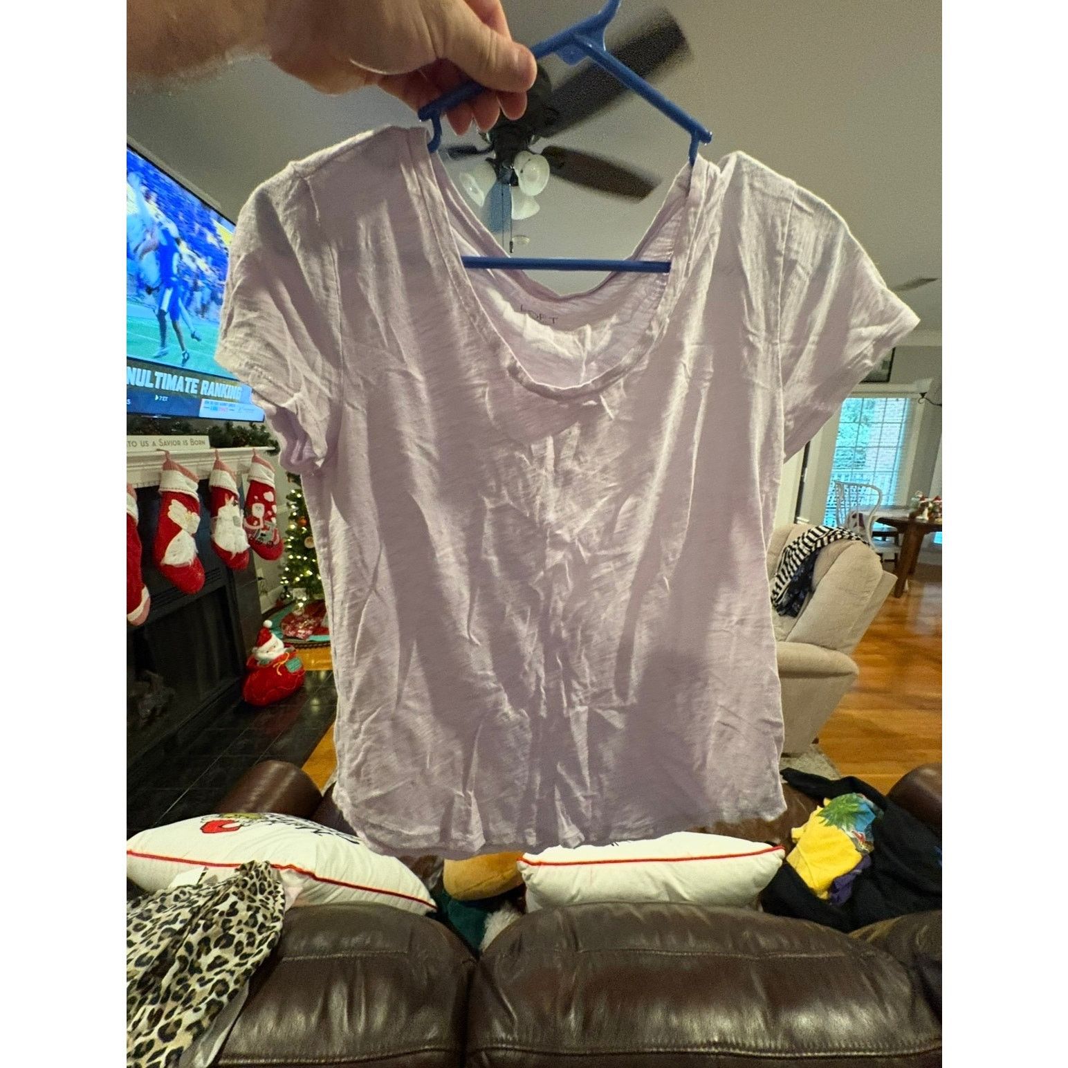 Loft LOFT Outlet Soft Pink Short Sleeve Tee Women’s XS 0–2 Size XS / US 0-2 / IT 36-38 - 2 Thumbnail