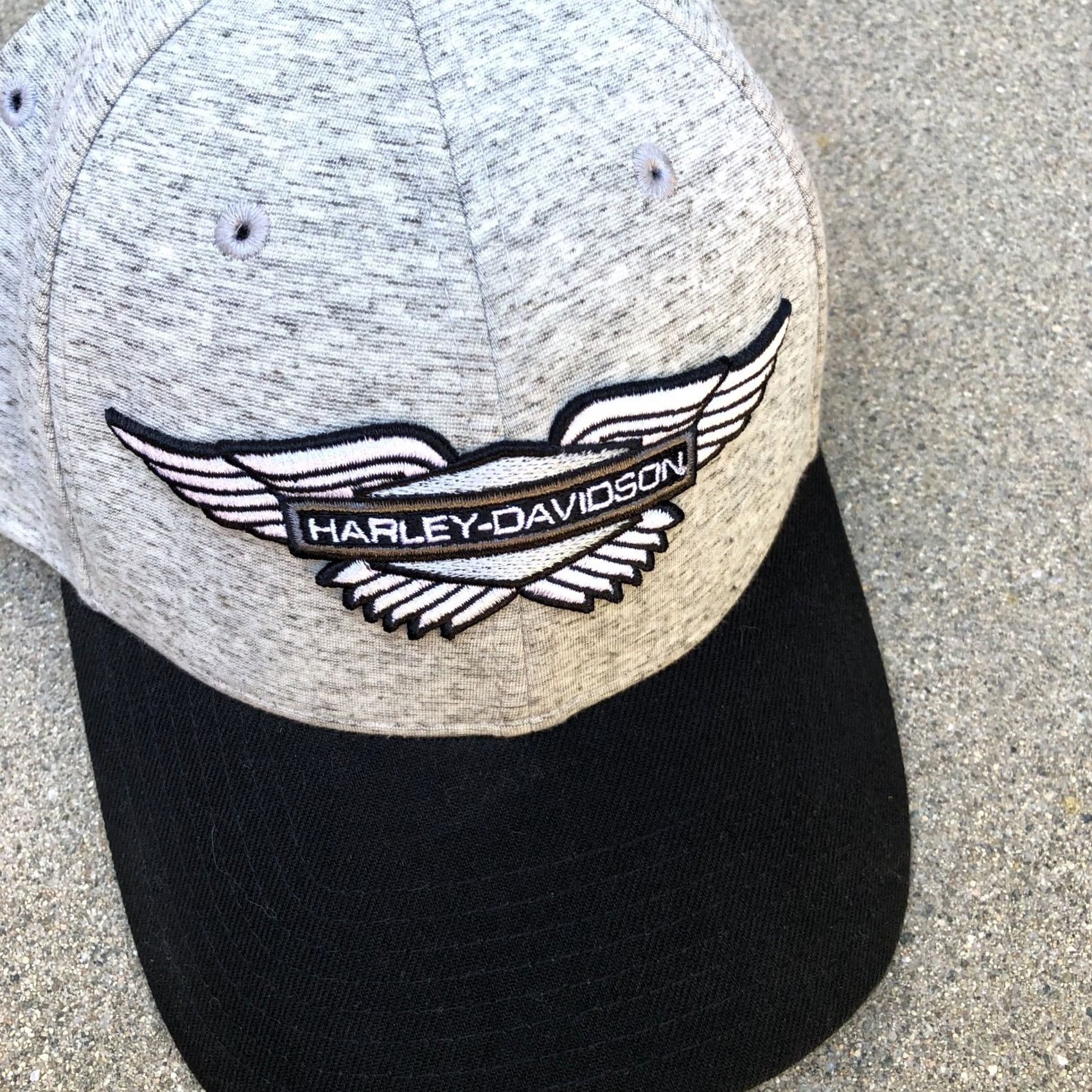 New Era NEW ERA Harley-Davidson Motorcycle Strapback Hat Men's Grey Cap 9Forty Official Adjustable One Size Grey/Black Vintage? Size ONE SIZE - 2 Thumbnail