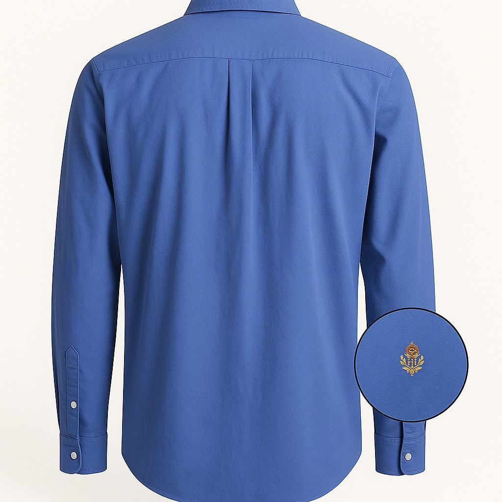 Ralph Lauren Lauren Ralph Lauren Royal Blue Crest Oxford Shirt | Size 10 Size L / US 10 / IT 46 - 3 Thumbnail