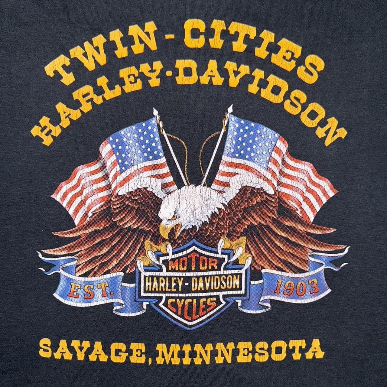 Harley Davidson × Vintage 1987 Harley Davidson 3-D Emblem 3D Used But Not Used Up Tee Size US XXL / EU 58 / 5 - 5 Thumbnail