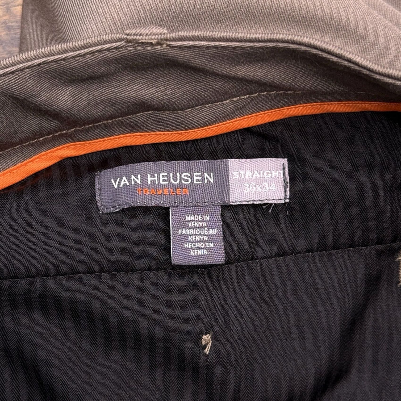 Van Heusen Van Heusen Traveler Pants Mens 34x34 Taupe Premium Non Iron Wicking New Size US 34 / EU 50 - 6 Thumbnail