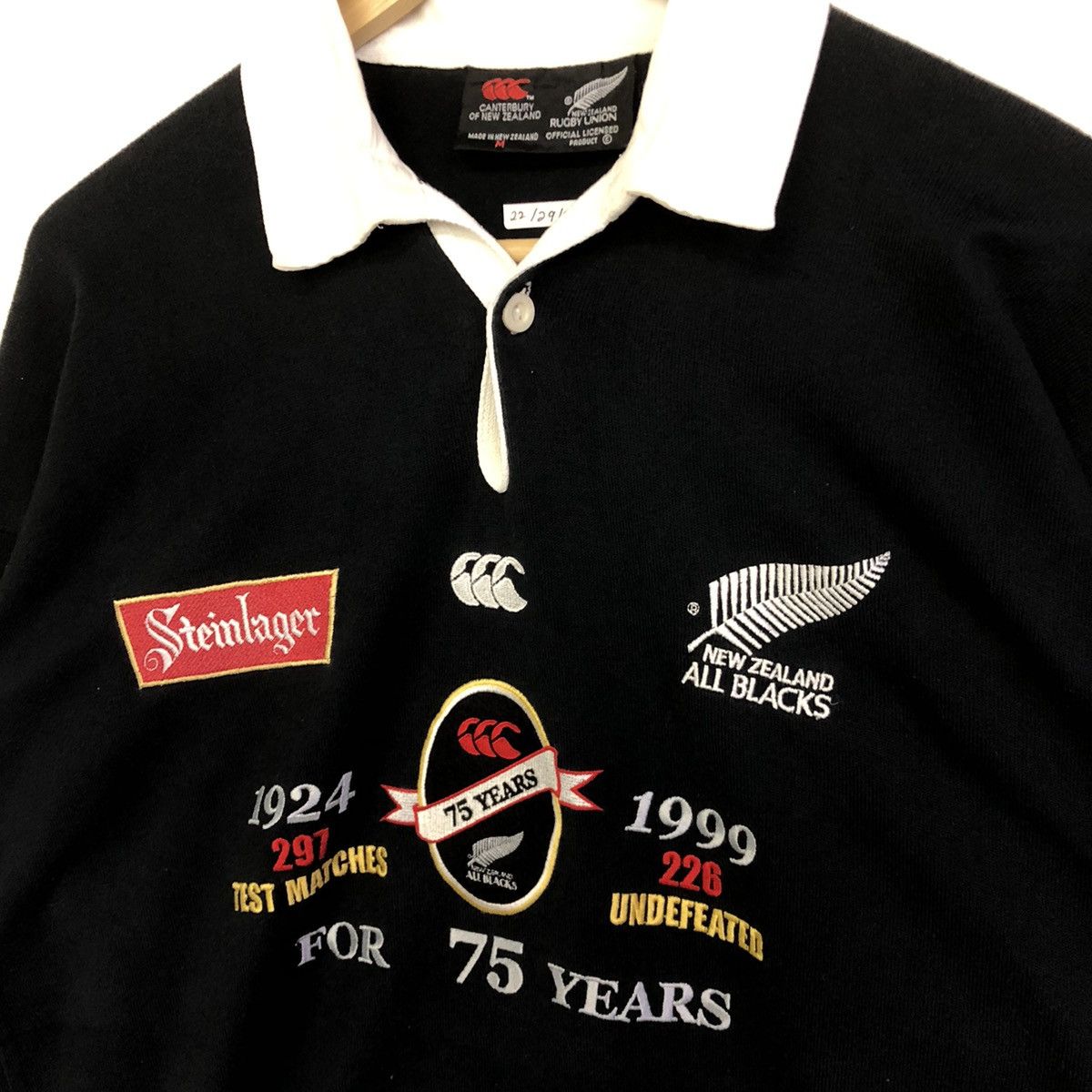 Canterbury of New Zealand × Vintage Vintage Canterbury Steinlager New Zealand Rugby Polo Shirt Size US M / EU 48-50 / 2 - 4 Thumbnail