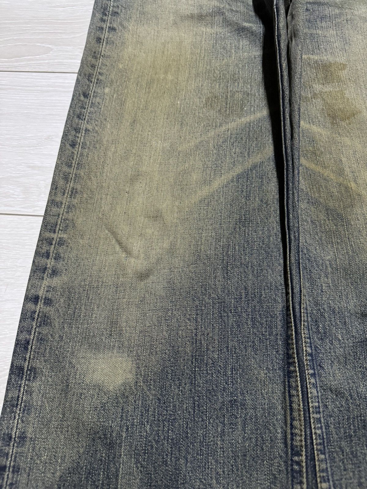 Levi's Vintage Levis 503 Mud Wash Distressed Baggy Jeans Size US 33 - 7 Thumbnail