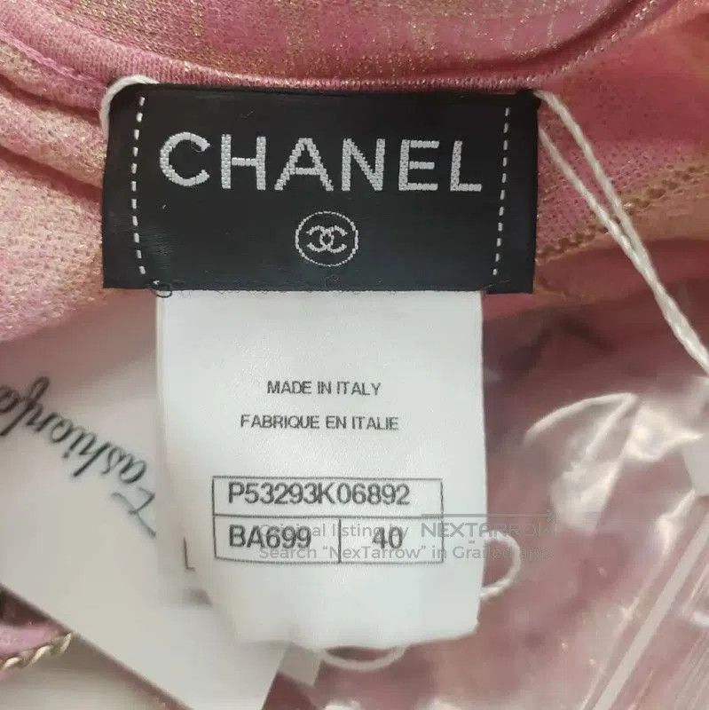 Chanel Chanel Pink Polyester Women's Cardigan . Size L / US 10 / IT 46 - 4 Thumbnail