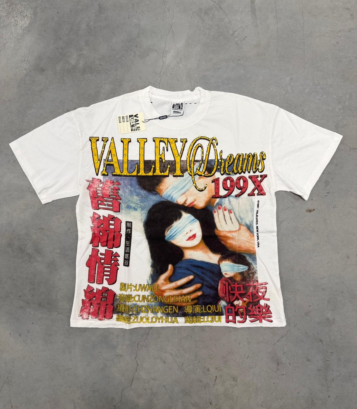Vale Forever Valley Dreams White Love Bling Tee Large