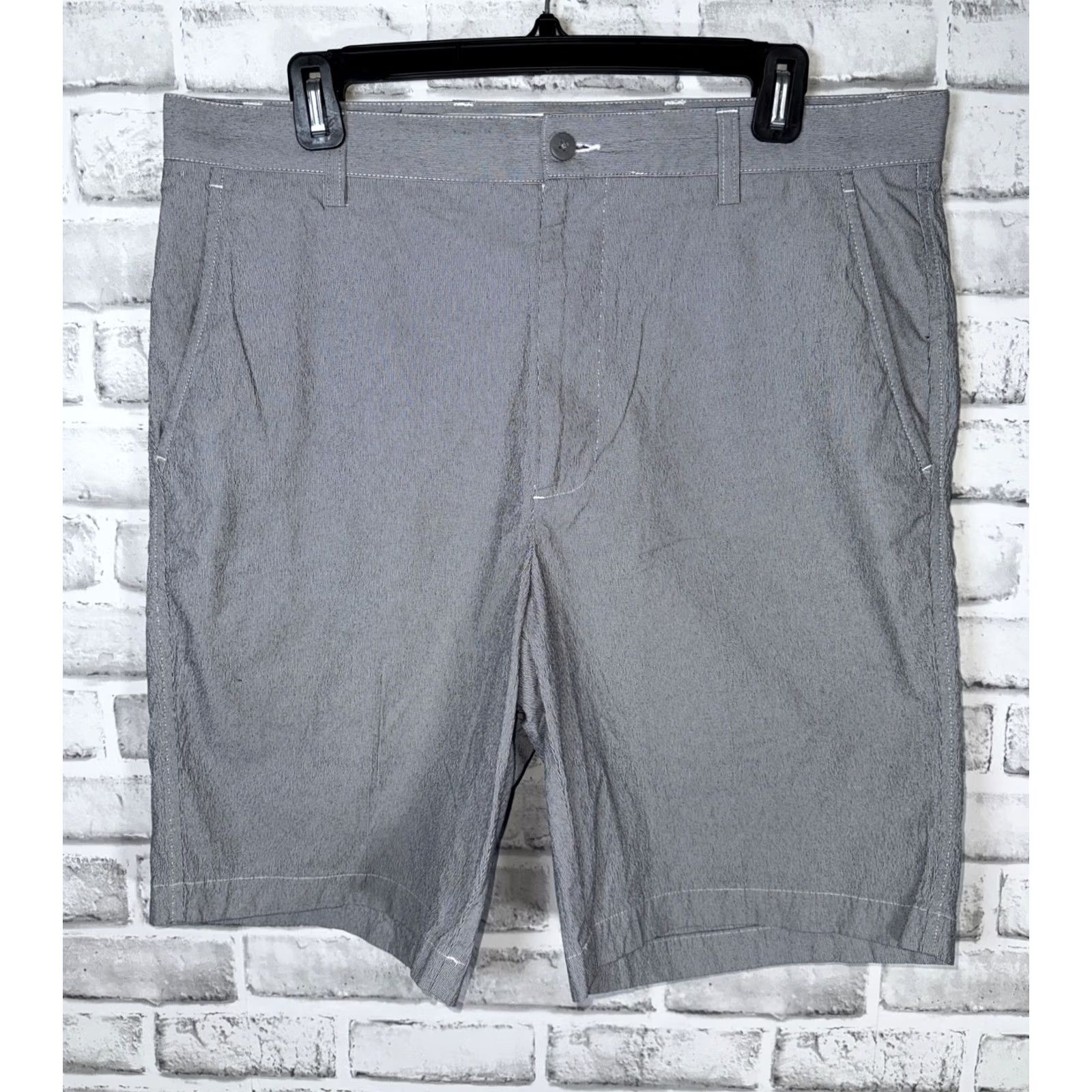 Footjoy Footjoy Gray Striped Nylon Golf Shorts Men 34 Size US 34 / EU 50 - 2 Thumbnail