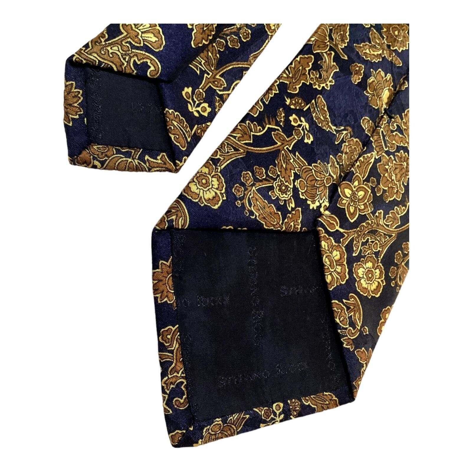 Stefano Ricci STEFANO RICCI Navy Floral Luxury Designer Silk Tie Made Ital Size ONE SIZE - 6 Thumbnail