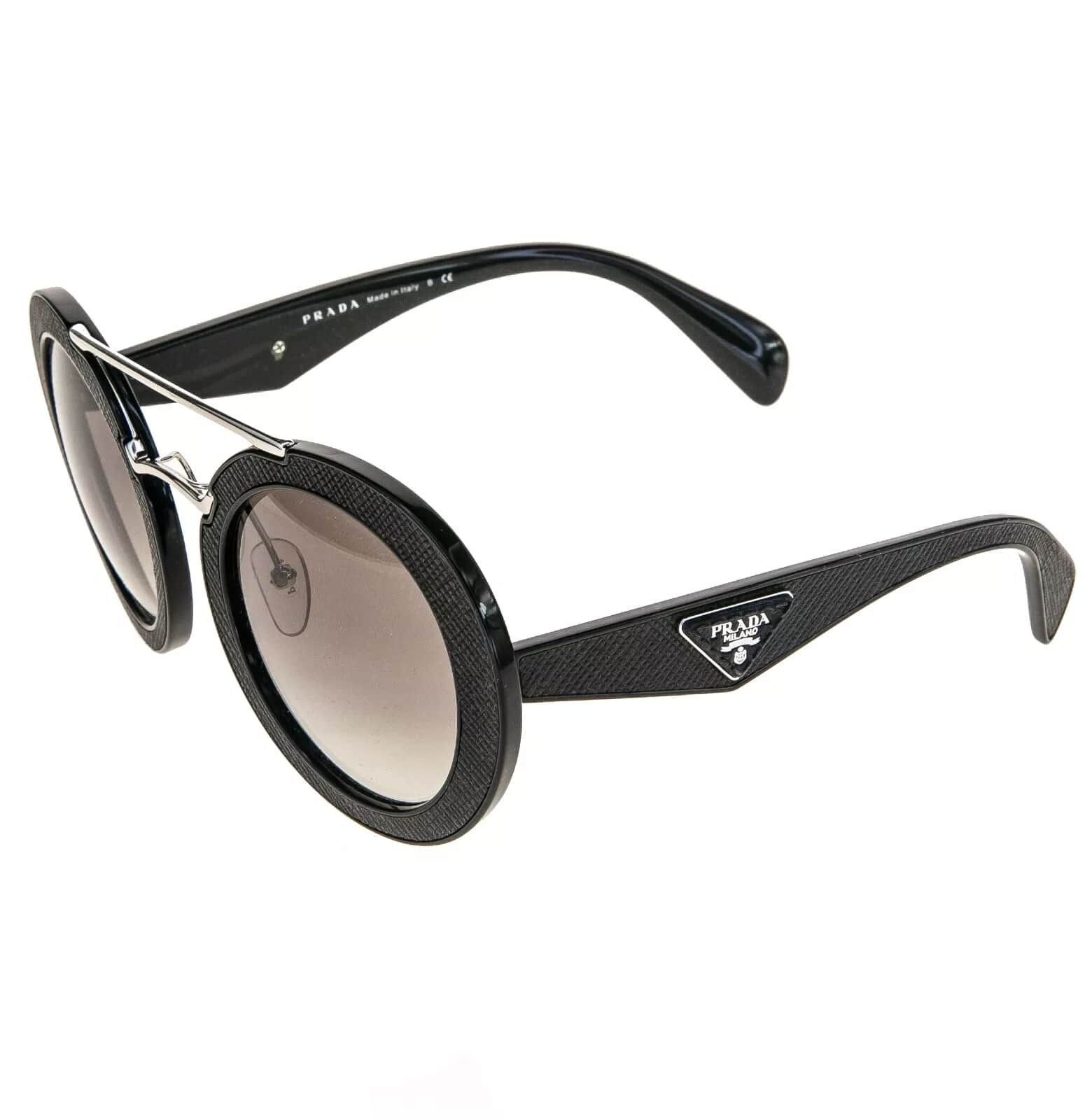 Prada PRADA 15S Cinema ORNATE SAFFIANO PR15SS Black Sunglasses Size ONE SIZE - 2 Thumbnail