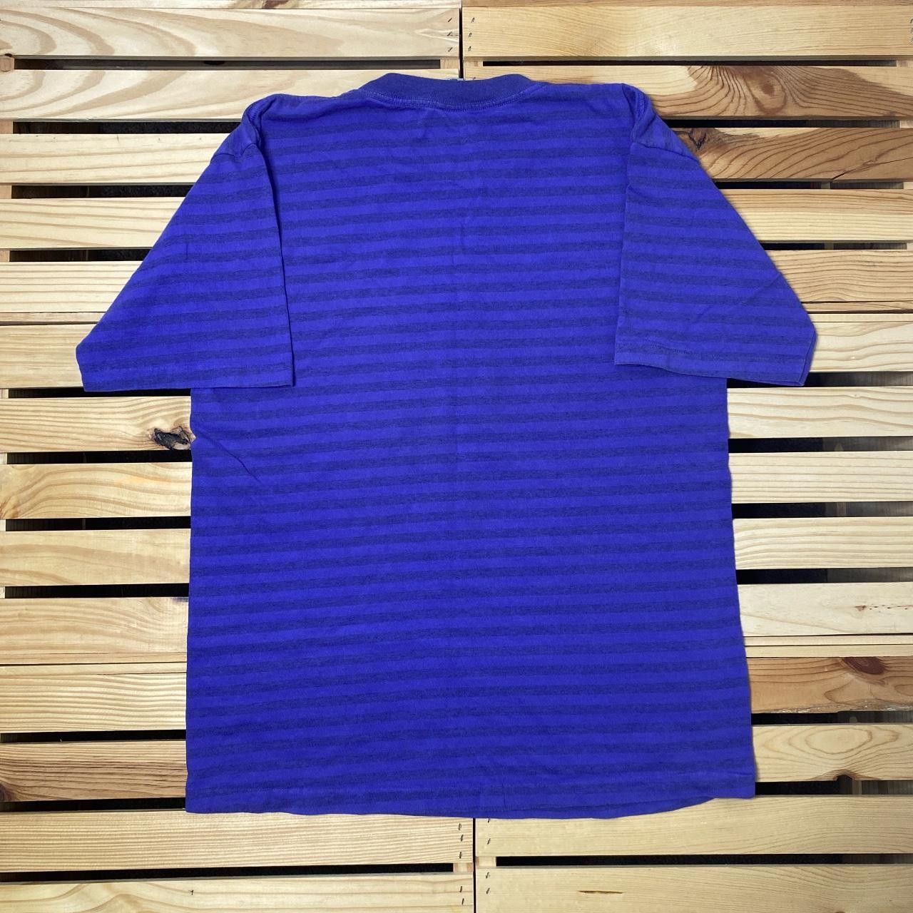 Ocean Pacific Vintage Ocean Pacific Purple Striped Surf Tee Size Medium Size US M / EU 48-50 / 2 - 2 Thumbnail