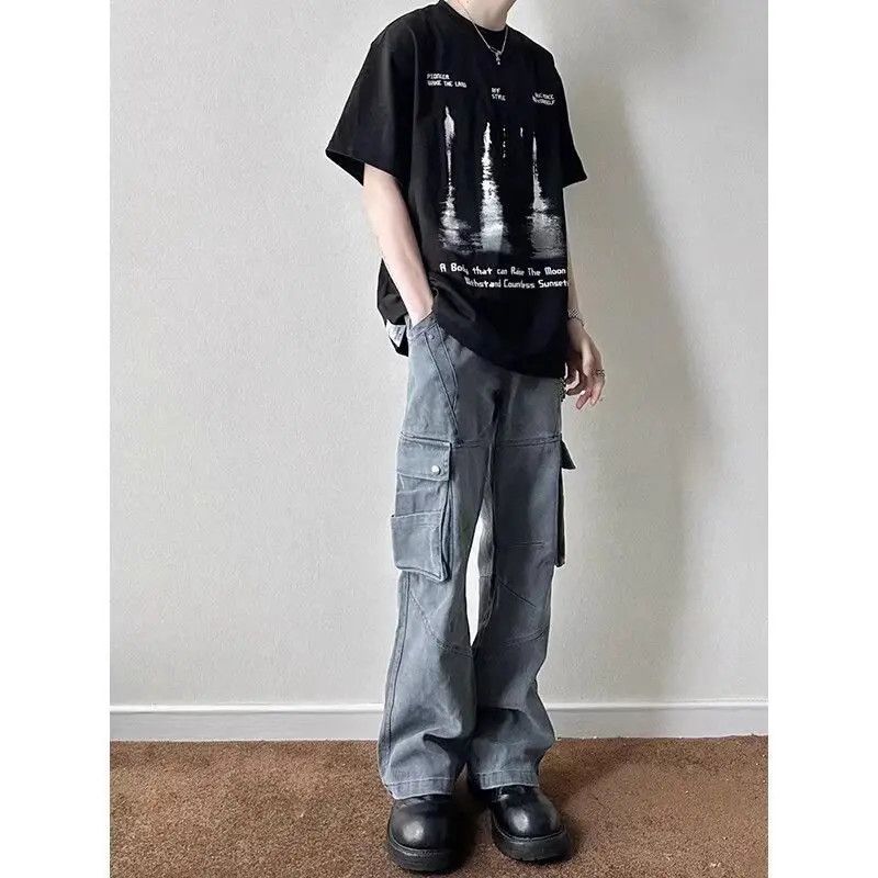Japanese Brand × Jean Retro loose casual micro flared jeans Size US 32 / EU 48 - 3 Thumbnail