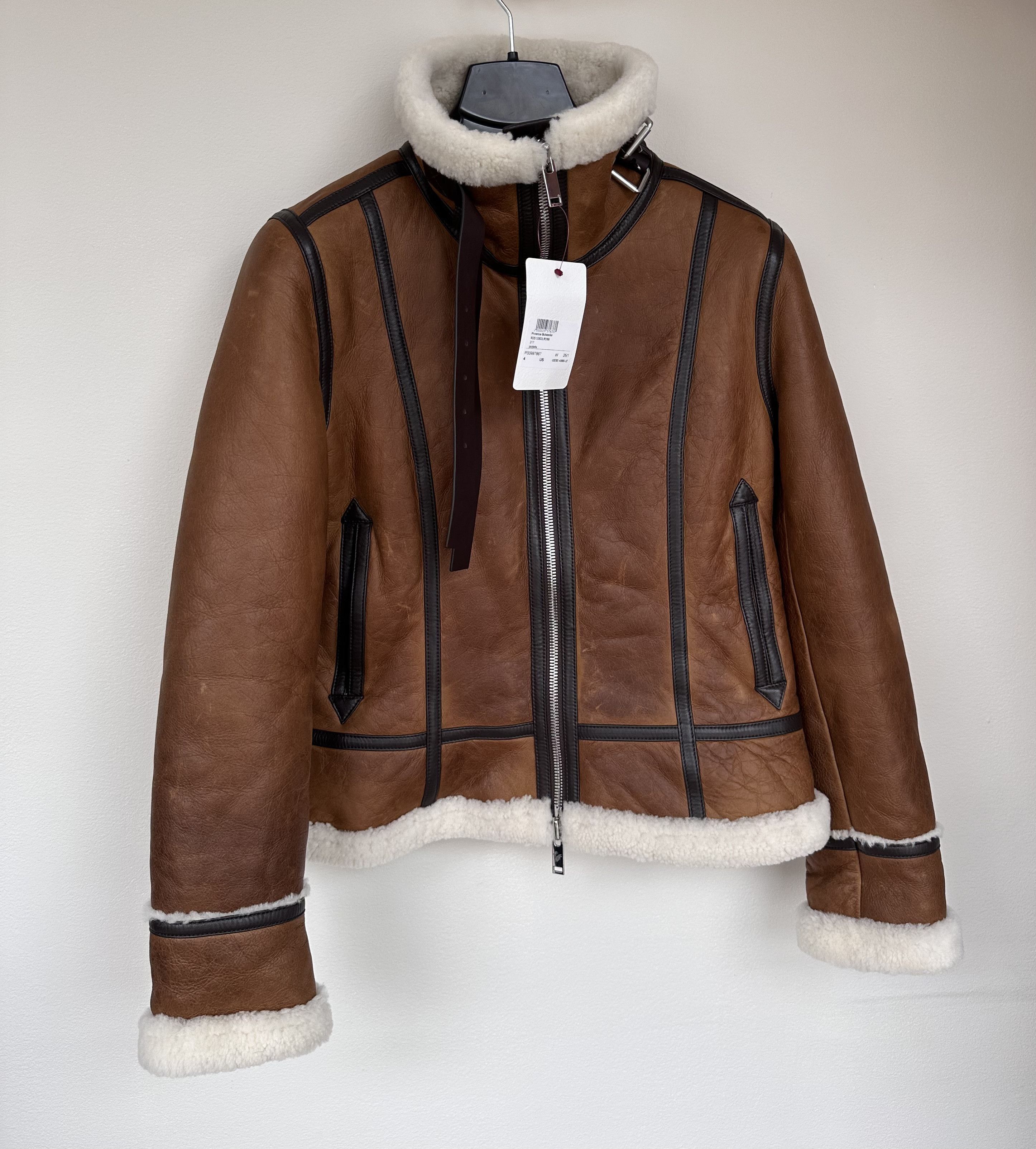 Proenza Schouler Proenza Schouler - Shearling Leather Jacket XS-New with Tags Size XS / US 0-2 / IT 36-38 - 8 Thumbnail