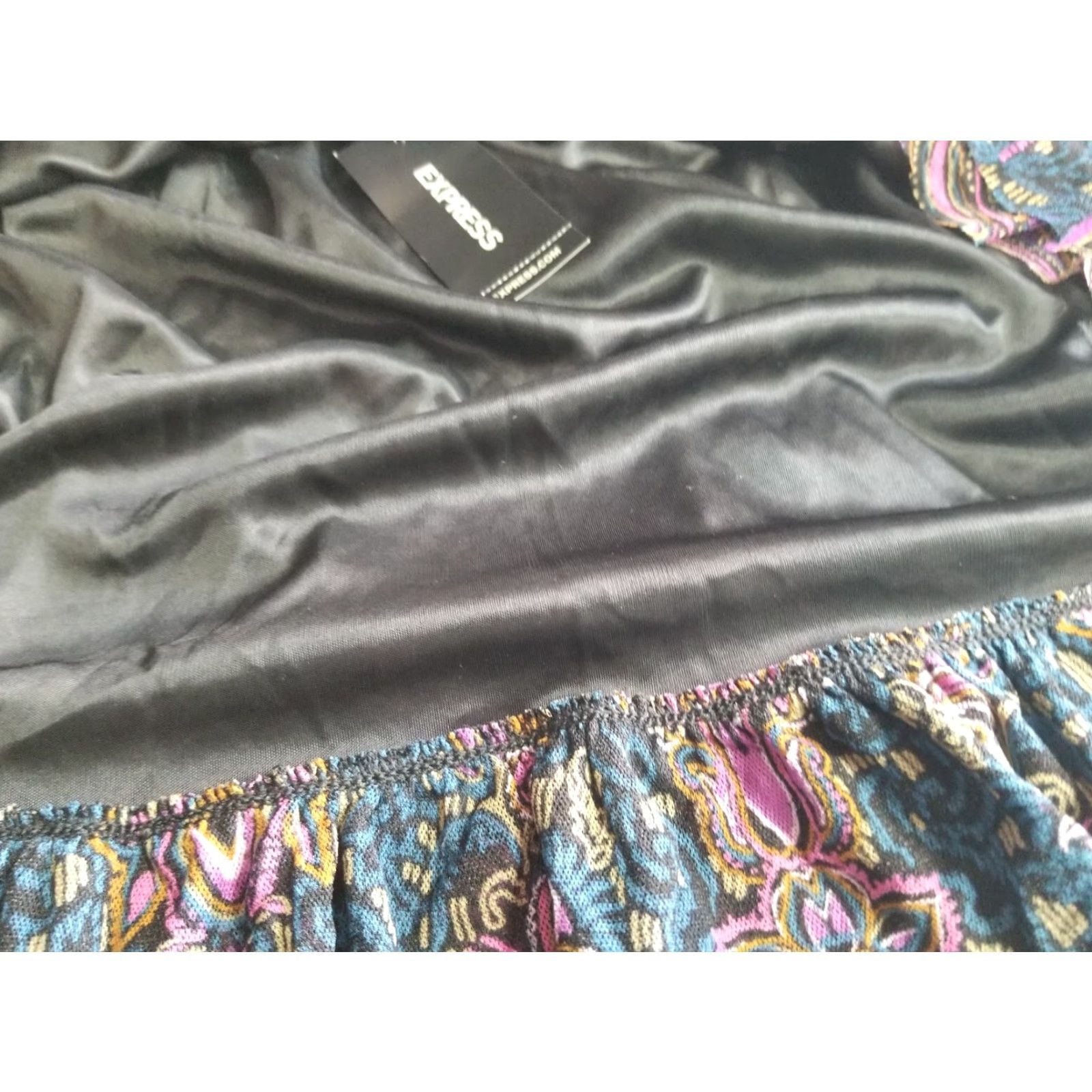 Express NWT Express Womens Floral Pleated Short Mini Skirt Size Medium Multi-Color Polyester Size 32" / US 10 / IT 46 - 5 Thumbnail